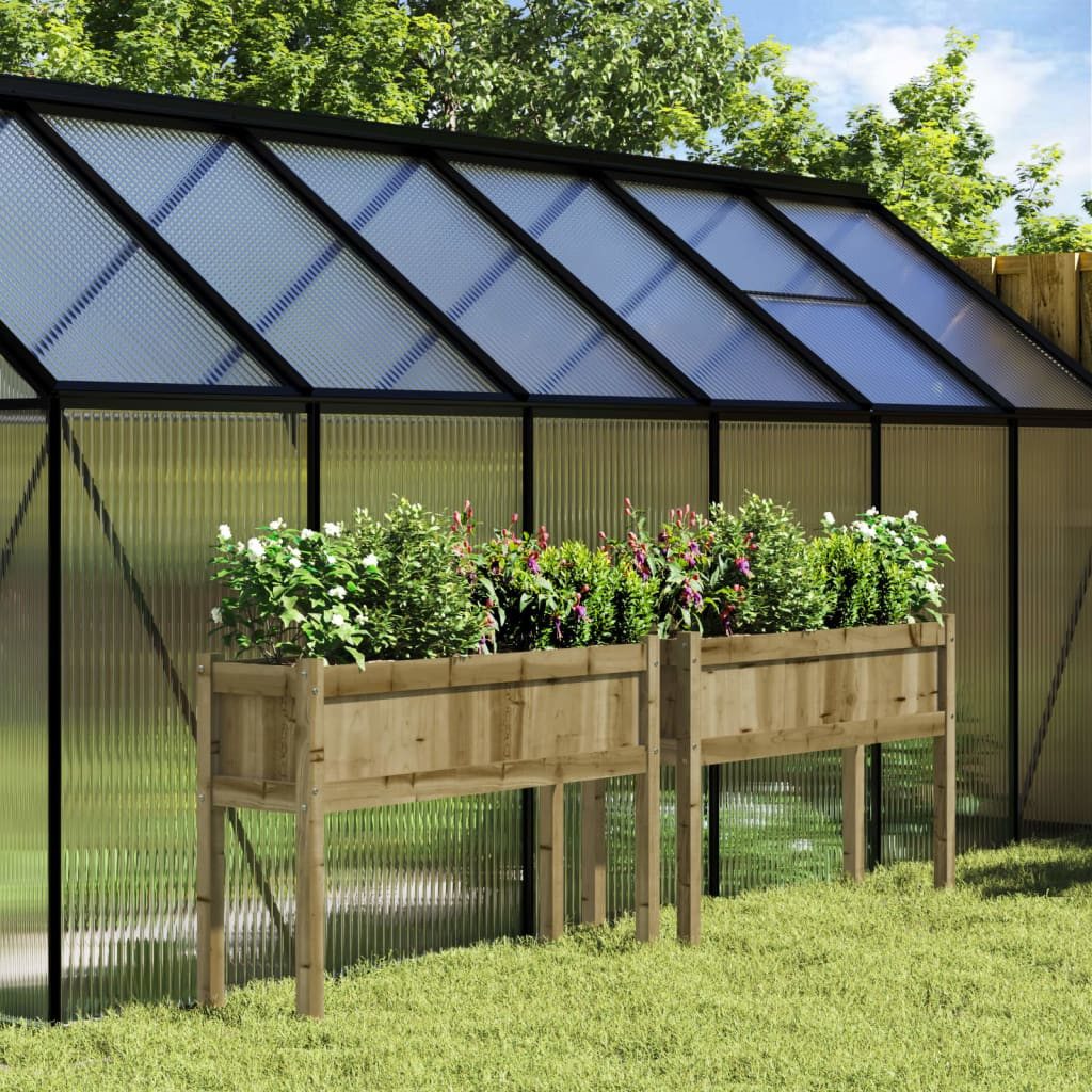 Thumbnail - vidaXL Pflanzkübel Pflanzkübel Blumenkübel Pflanzcontainer Pflanzgefäße 2 Stk mit Beinen