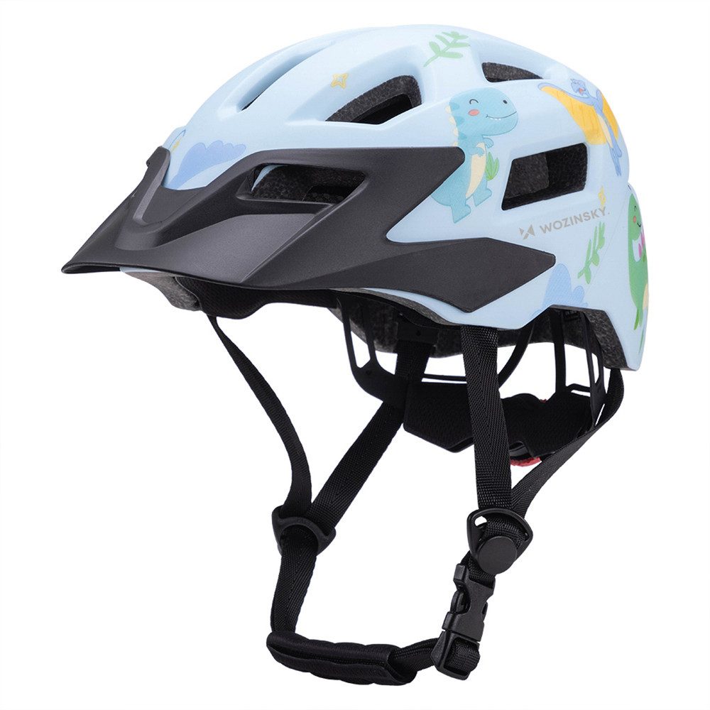 Wozinsky Mountainbikehelm Kinderfahrradhelm Radhelm Kopfschutz (Spar-Set, 1-tlg., 48-52 cm leicht), abnehmbares Visier, 360°-Verstellrad, 250 g leicht