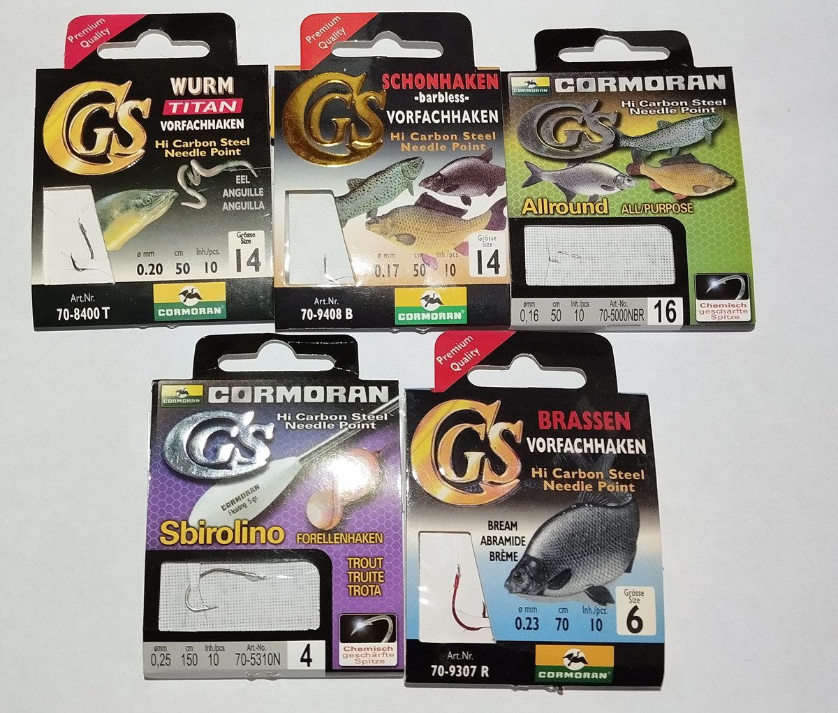Wurmhaken Cormoran CGS-Angelhakenset, 5-teilig