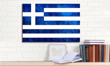 WandbilderXXL Leinwandbild Griechenland, Flaggen (1 St), Wandbild,in 6 Größen erhältlich