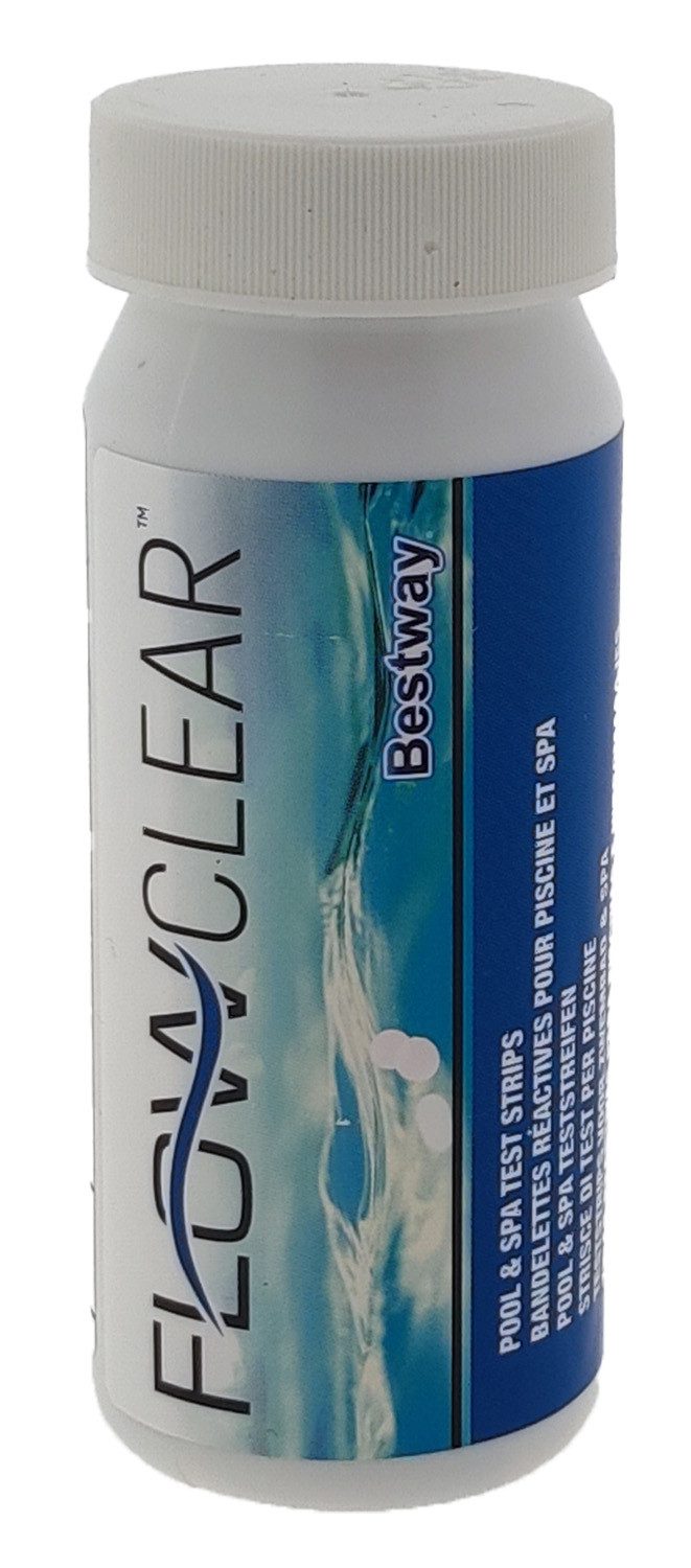 Bestway Wasserteststreifen Bestway Teststreifen 3-in-1, 50 Stück, Stück 50-St., Teststreifen Chlorgehaltstest Wasserquallitätstest Poolhygiene