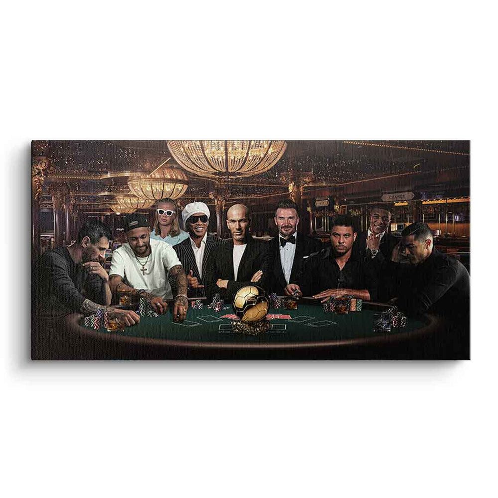 DOTCOMCANVAS® Leinwandbild Poker Night #Football, Leinwandbild günstig online kaufen