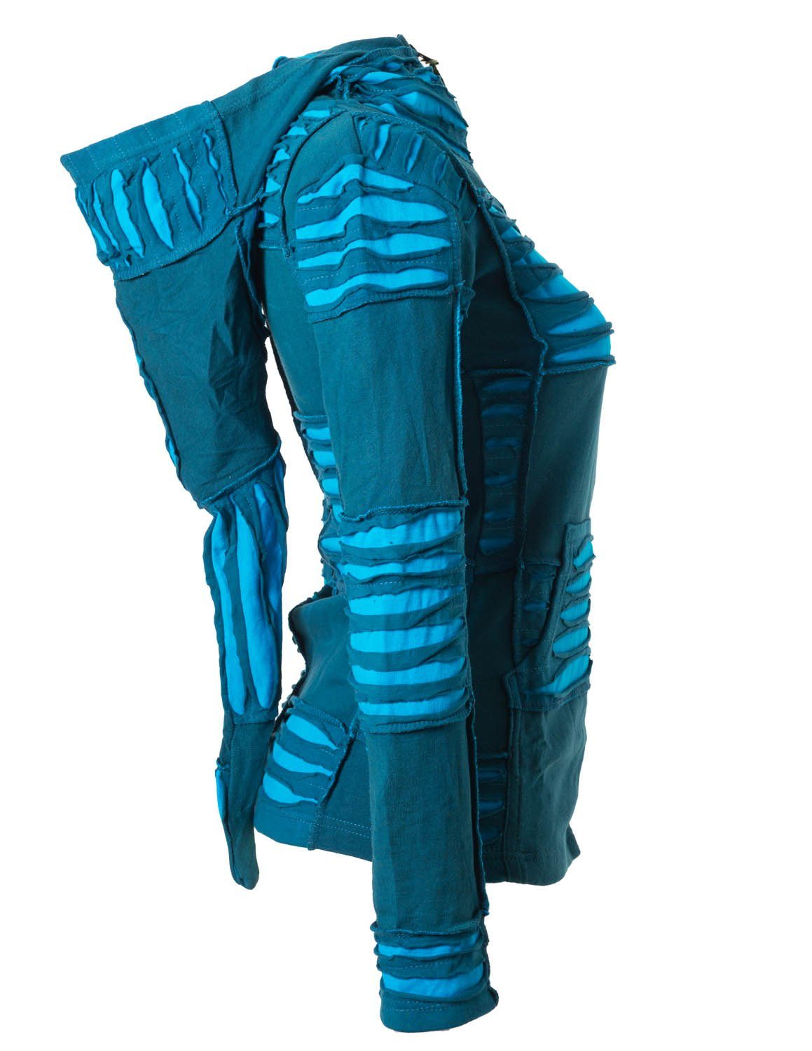 Vishes Kurzjacke Patchwork Jacke mit Cutwork günstig online kaufen