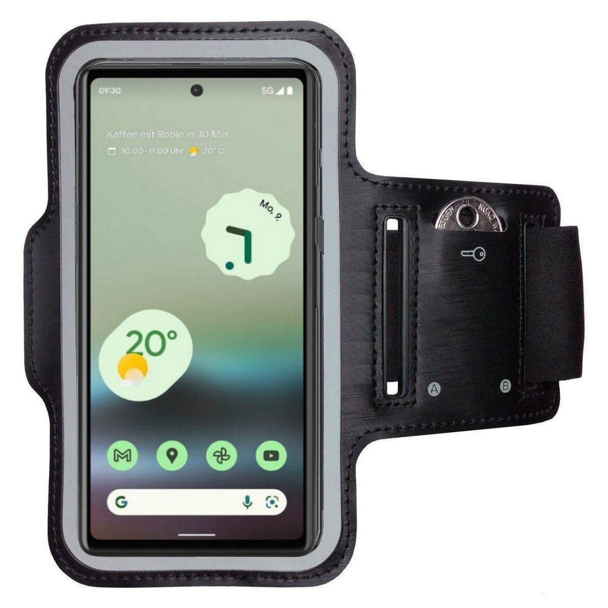 CoverKingz Handyhülle Sportarmband für Google Pixel 6a Sport Fitness Armband Laufhülle, Sport Schutzhülle Schlüsselfach Handyhülle Jogging Schutztasche Etui | Smartphone-Hüllen