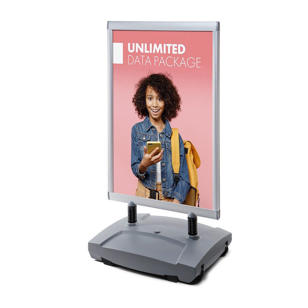 Einzelrahmen Showdown Displays Windtalker® Kundenstopper Excel DIN A0