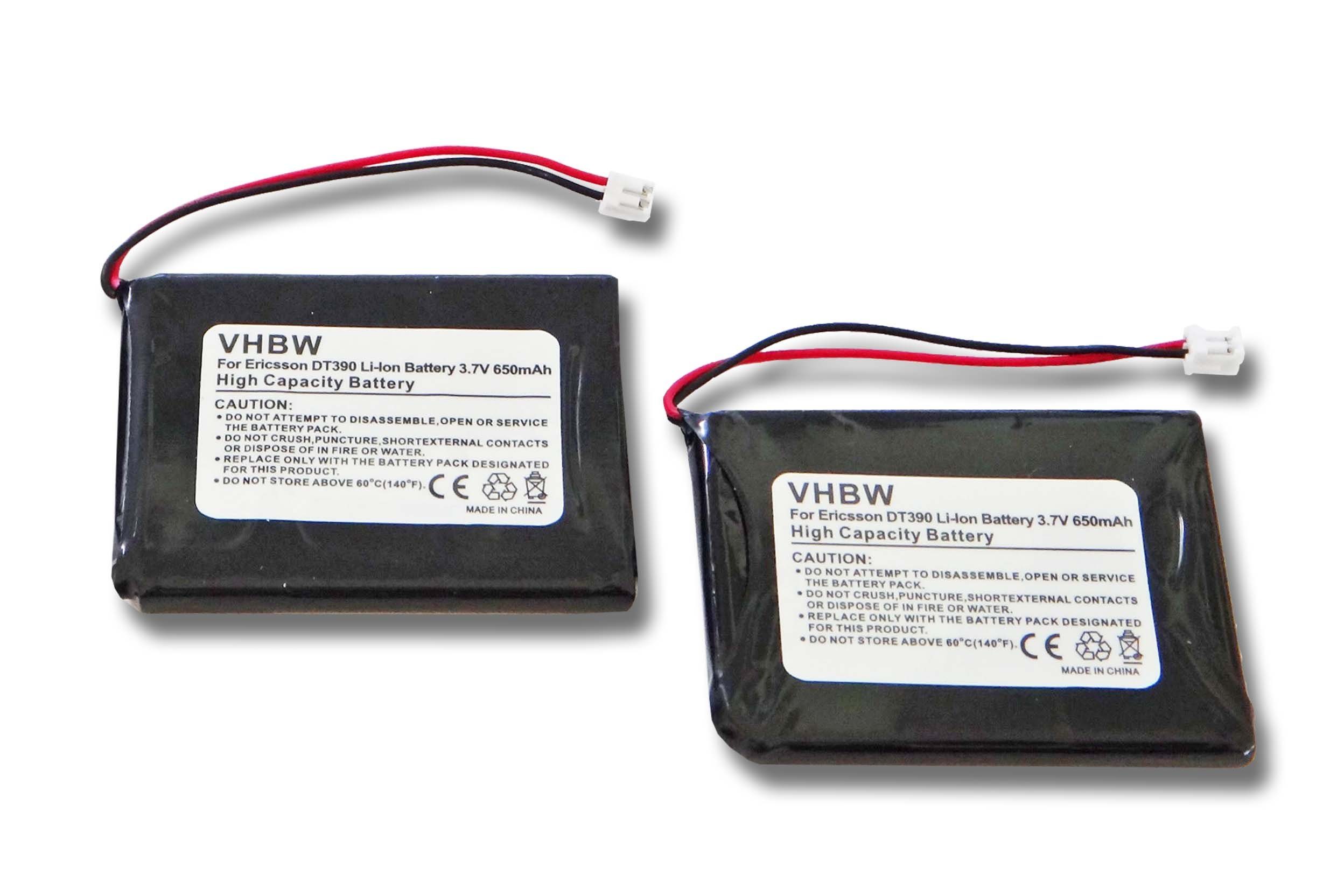 vhbw Akku passend für Kompatibel mit Ascom 9D41, D41, R1D, D43 Mobilfunk (650mAh, 3,7V, Li-Ion) 650 mAh