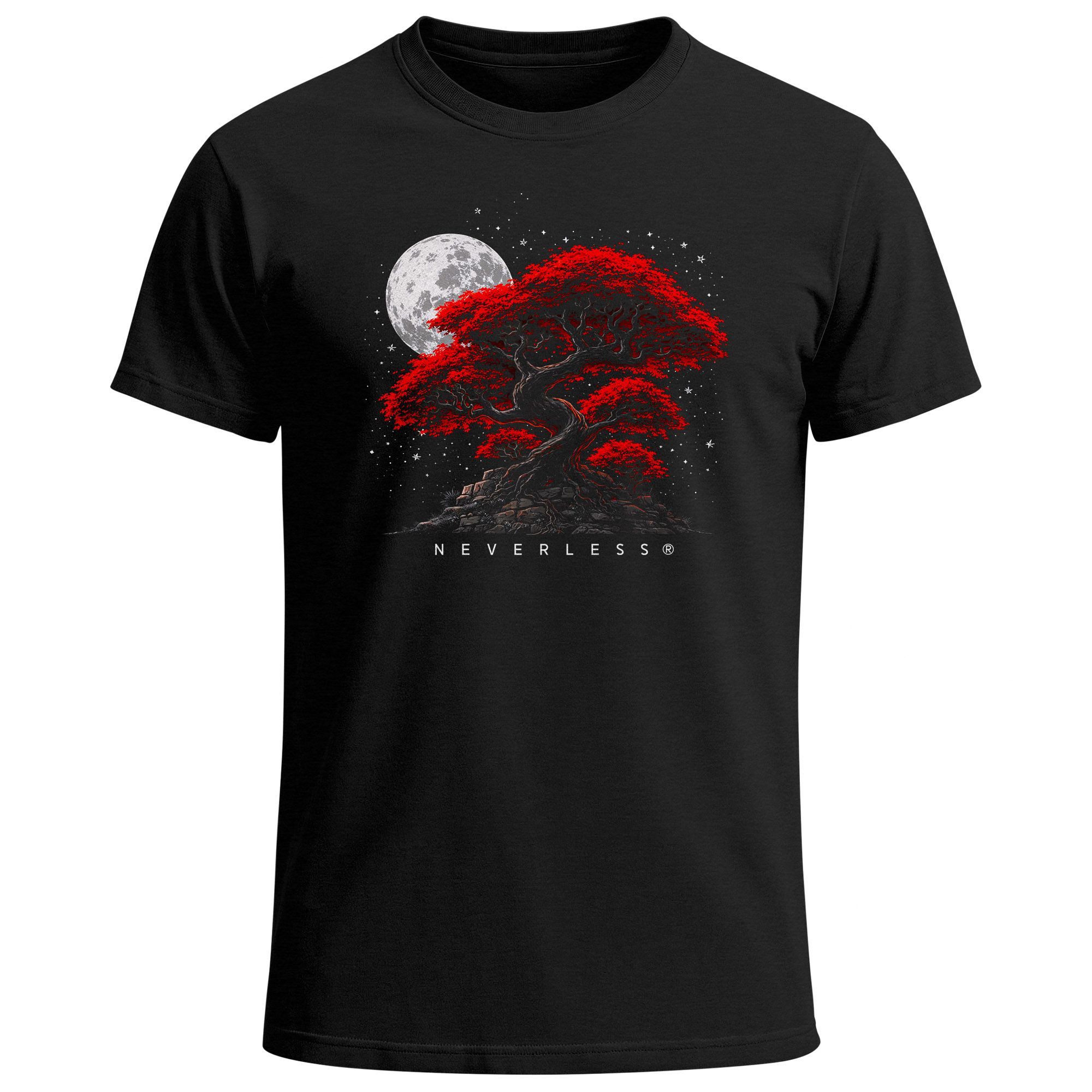 Neverless Print-Shirt Herren T-Shirt Bonsai Baum Grafik Print Natur Illustr günstig online kaufen