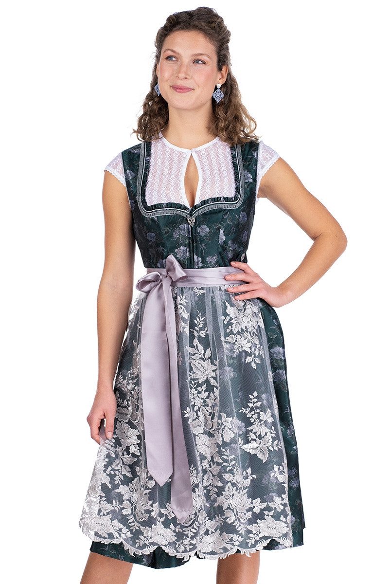 Dirndl Midi Dirndl 2tlg. - VANESSA - tanne/silber