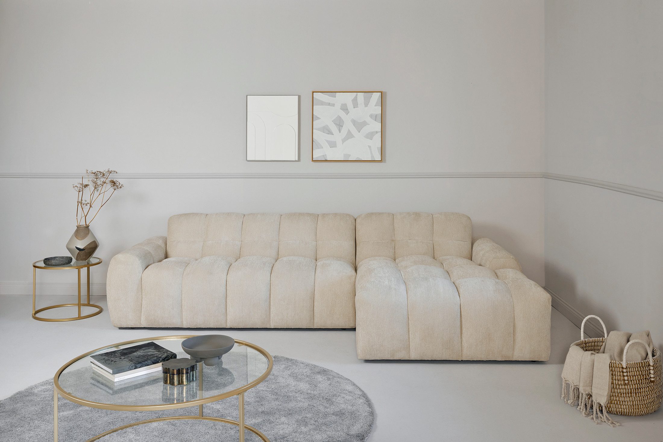 Jahnke Ecksofa RELAX BUBBLE CORNER, Platz für bis zu 5 Personen,Taschenfederkernpolsterung,L-Form,B:305 cm