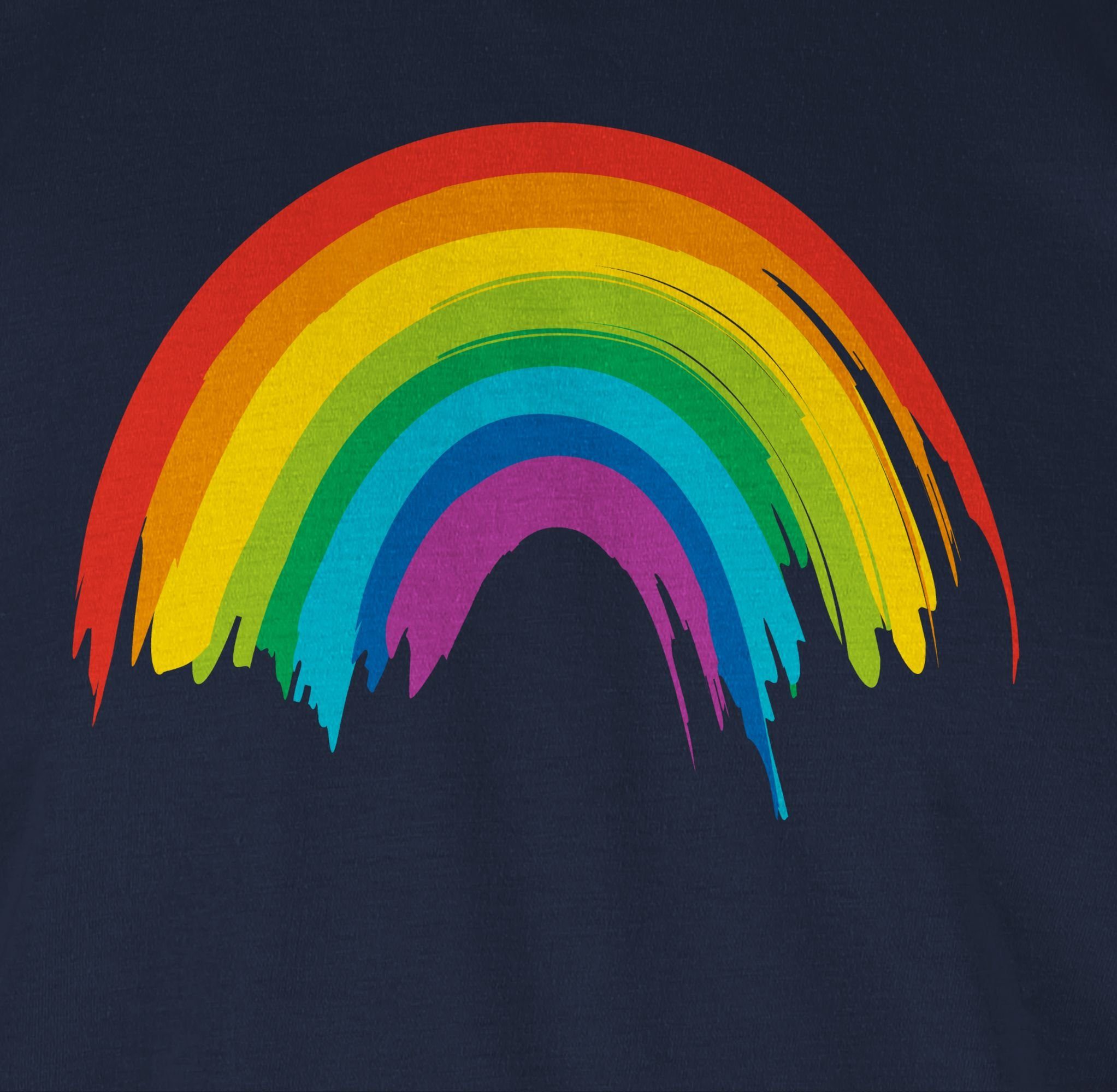 Shirtracer T-Shirt Regenbogen LGBT & Navy 2 LGBT LGBTQ Kleidung Blau