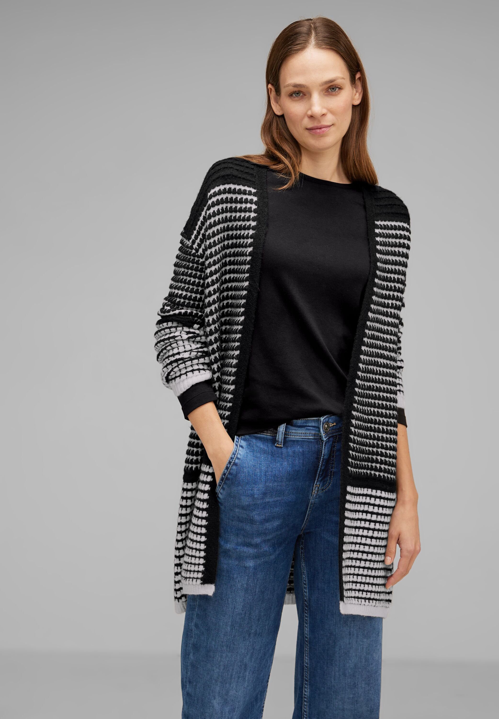 STREET ONE Longstrickjacke mit Strick-Struktur