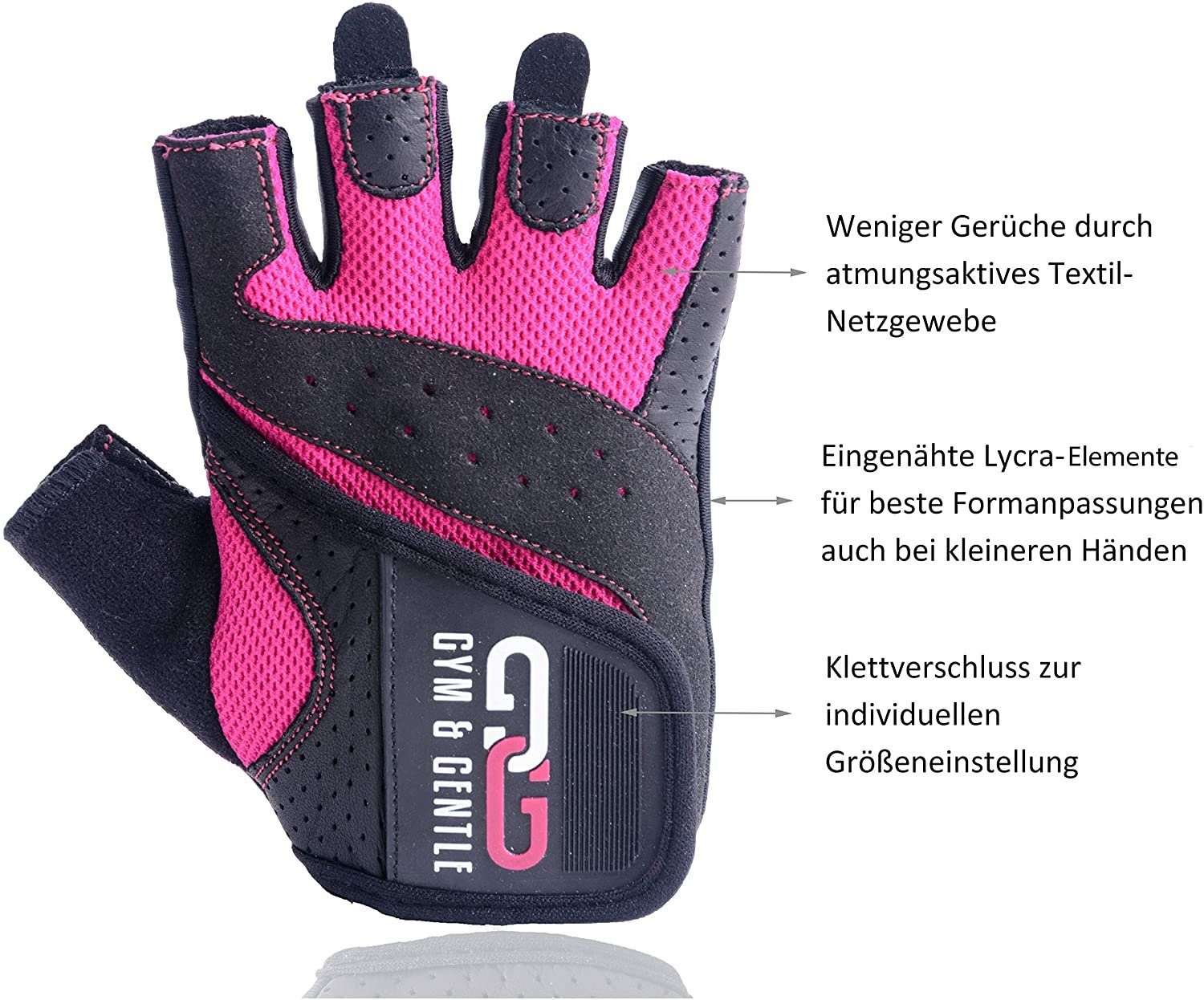 Gym für & Frauen Sport/Kraftsport - beim Damen Trainingshandschuhe Gentle Schutz Fitnesshandschuhe pink für