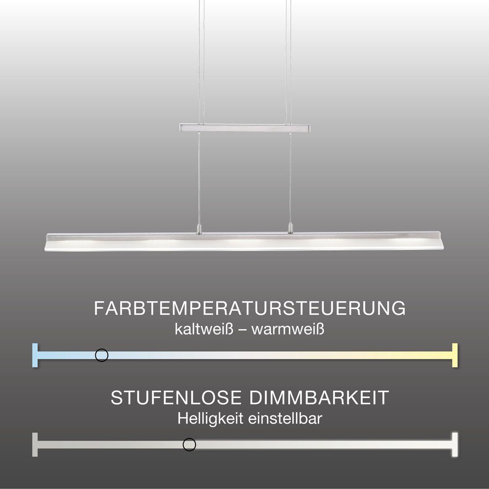 SellTec LED Pendelleuchte LED Pendellampe NELE 100 cm, Farbtemperatursteuerung warmweiß, kaltweiß (CCT),dimmbar, schaltbar über Sensordimmer, Memory-Funktion, 5 – Bild 4 von 5