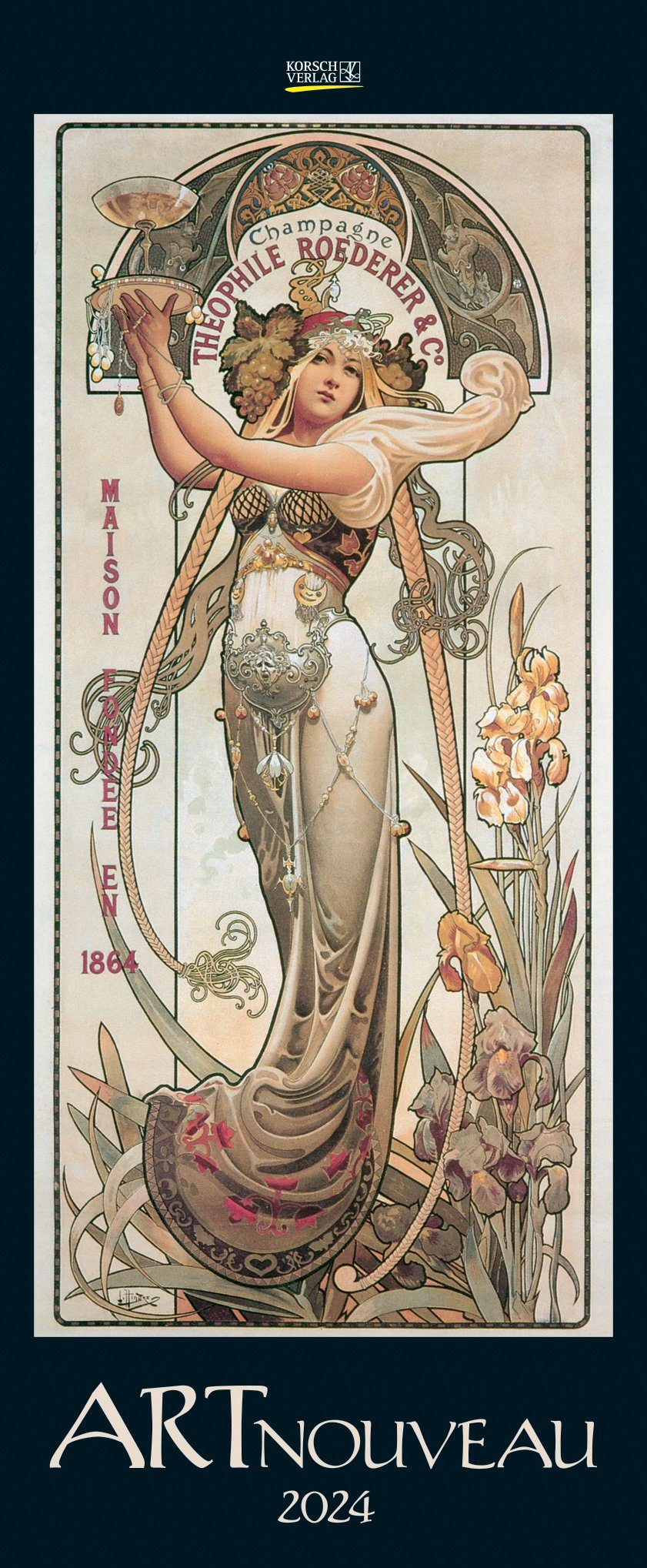 Korsch Verlag Kunstkalender Korsch Verlag Kalender Art Nouveau 2024