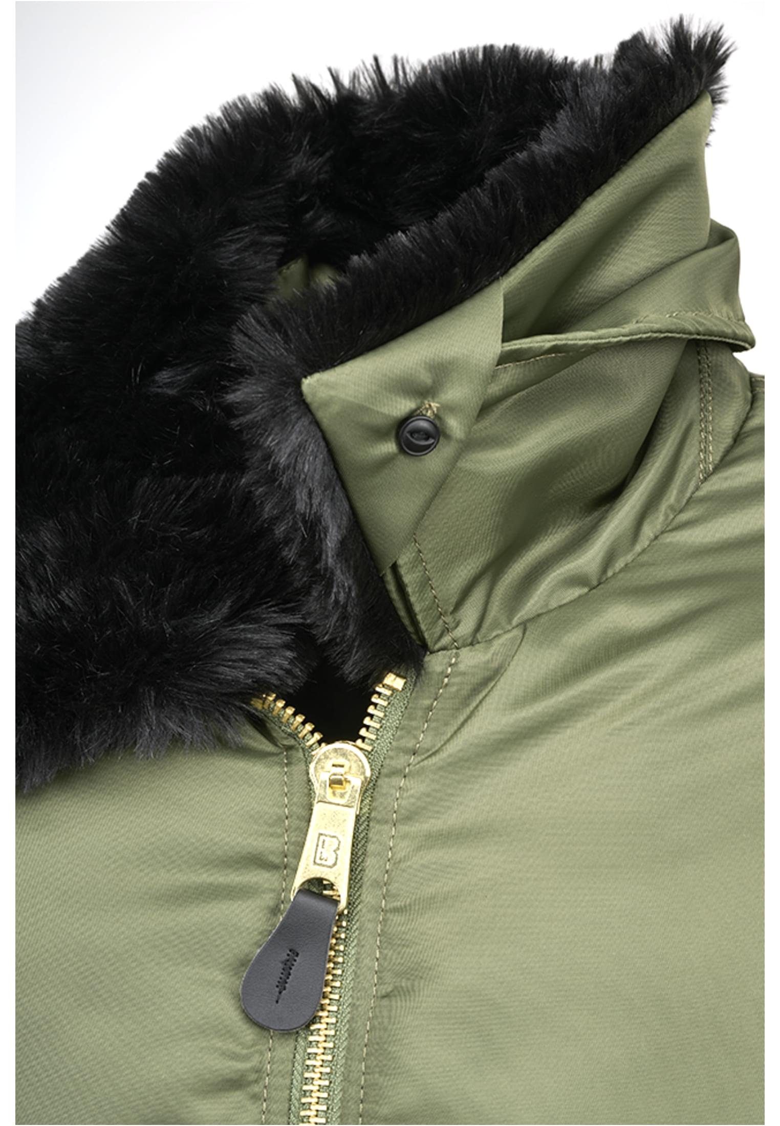 Winterjacke (1-St) Fur olive MA2 Collar Jacket Brandit Herren