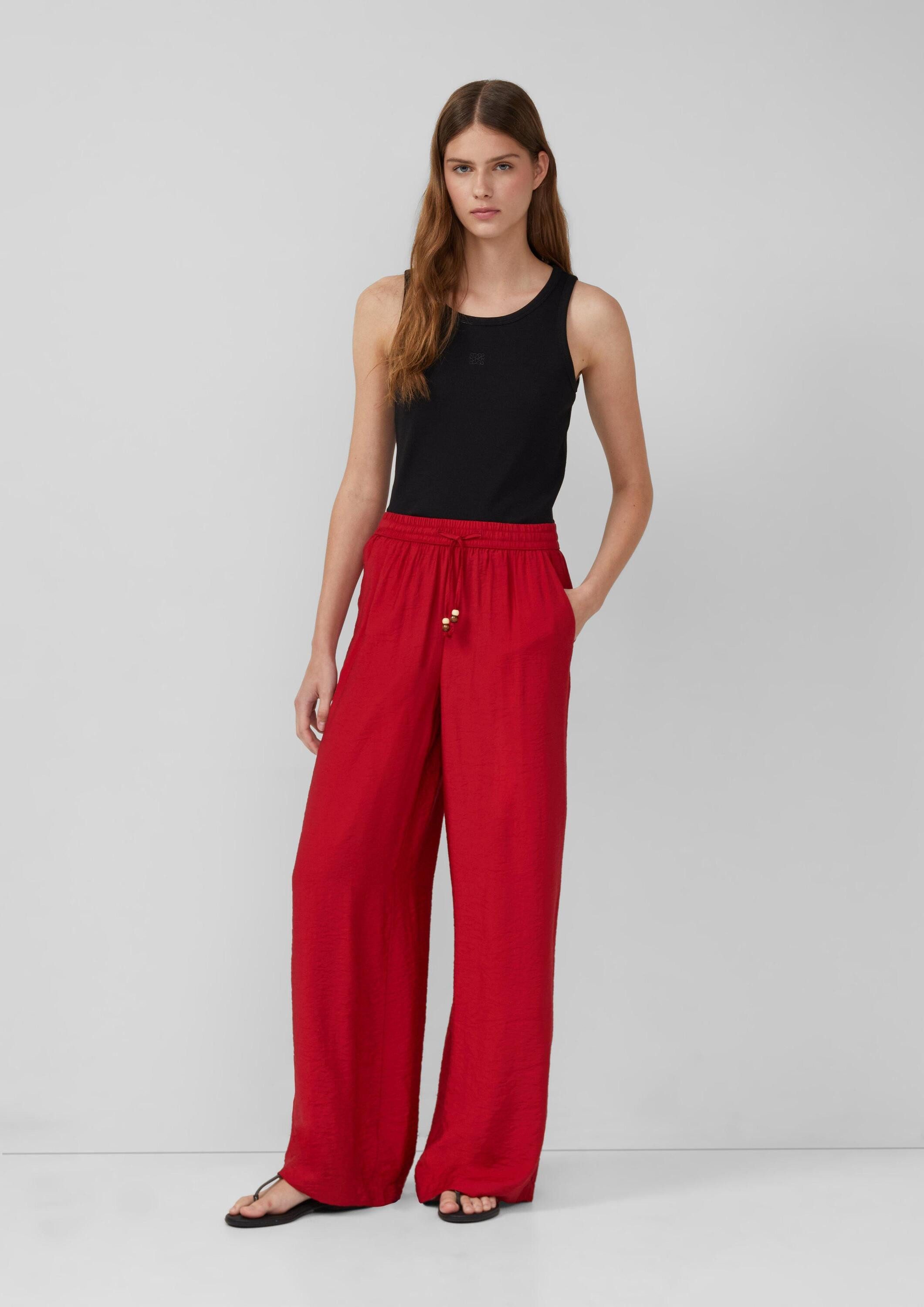 s.Oliver Chinos Hose Wide-Leg-Hose im Relaxed Fit aus Viskosemix günstig online kaufen
