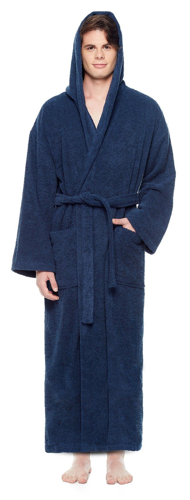 Arus Herrenbademantel Astrom aus Baumwoll-Frottee, Reisebademantel, Saunama günstig online kaufen