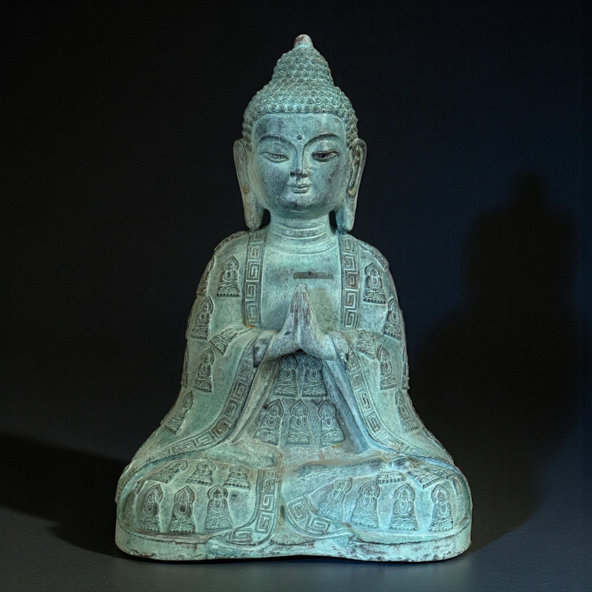 Asien LifeStyle Buddhafigur Bronze Buddha Figur – Anjali Mudra, Tibet China