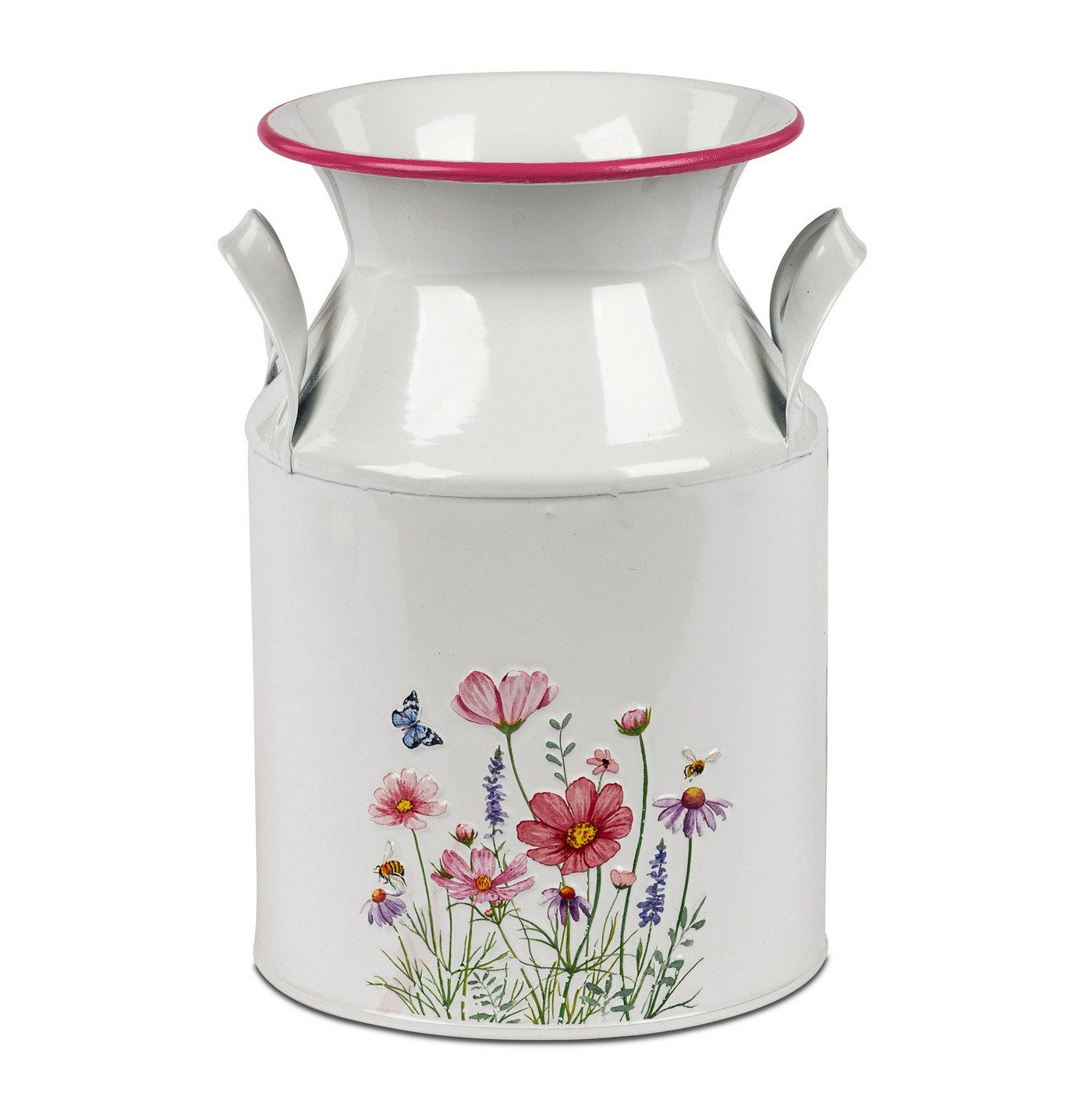 Kaufhaus le petit Milchkanne Deko Kanne Metall Garten Krug Blumen Vase Gießkanne Metallkanne, Dekokanne Dekoobjekt aus Metall