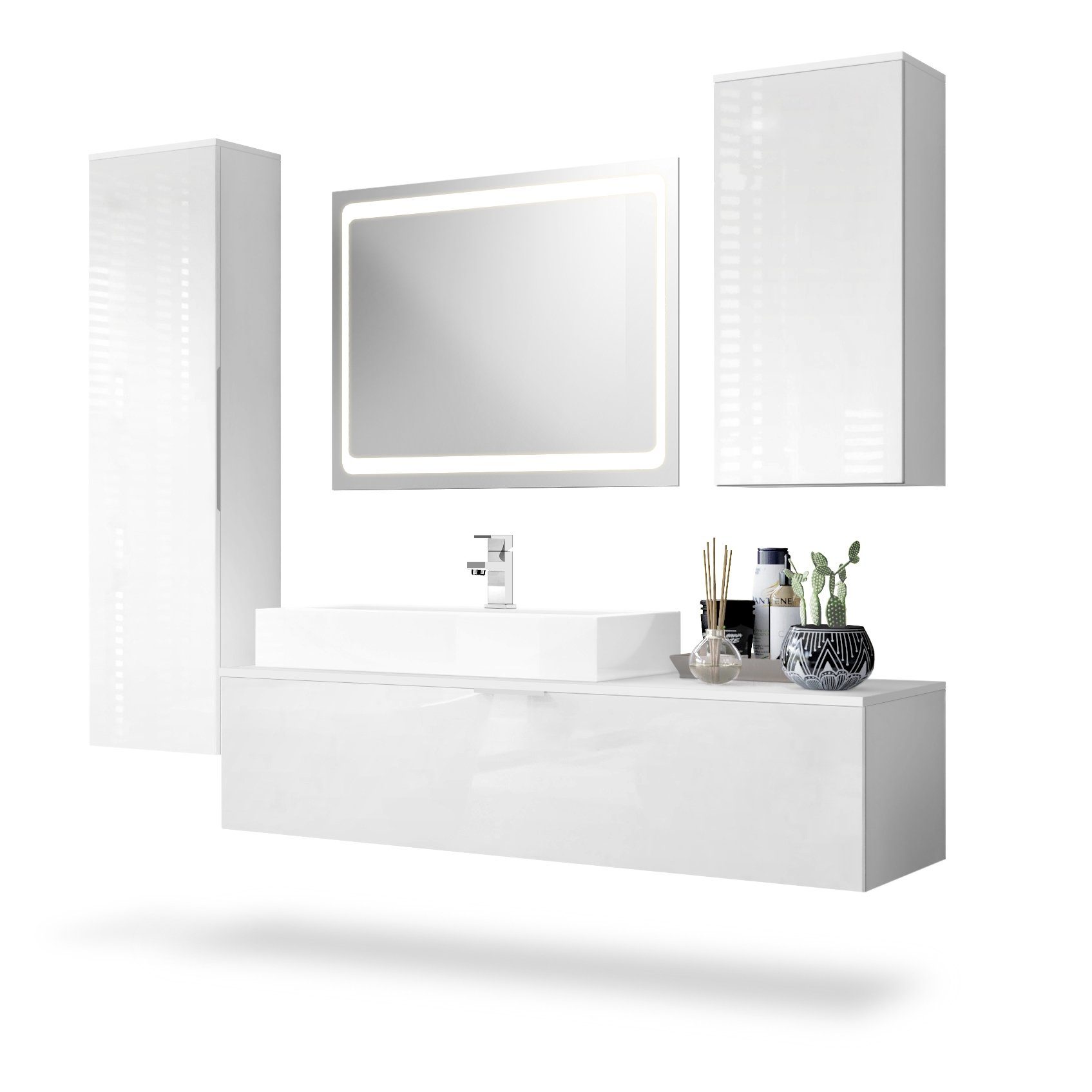 Vladon Badmöbel-Set Beach, (Badezimmer-Set mit 2 günstig online kaufen