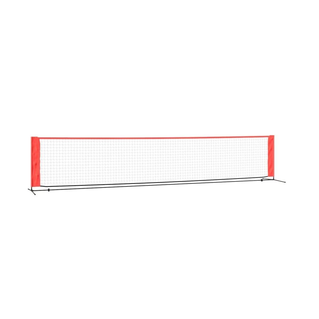 vidaXL Profil Tennisnetz Schwarz und Rot 500x100x87 cm Polyester