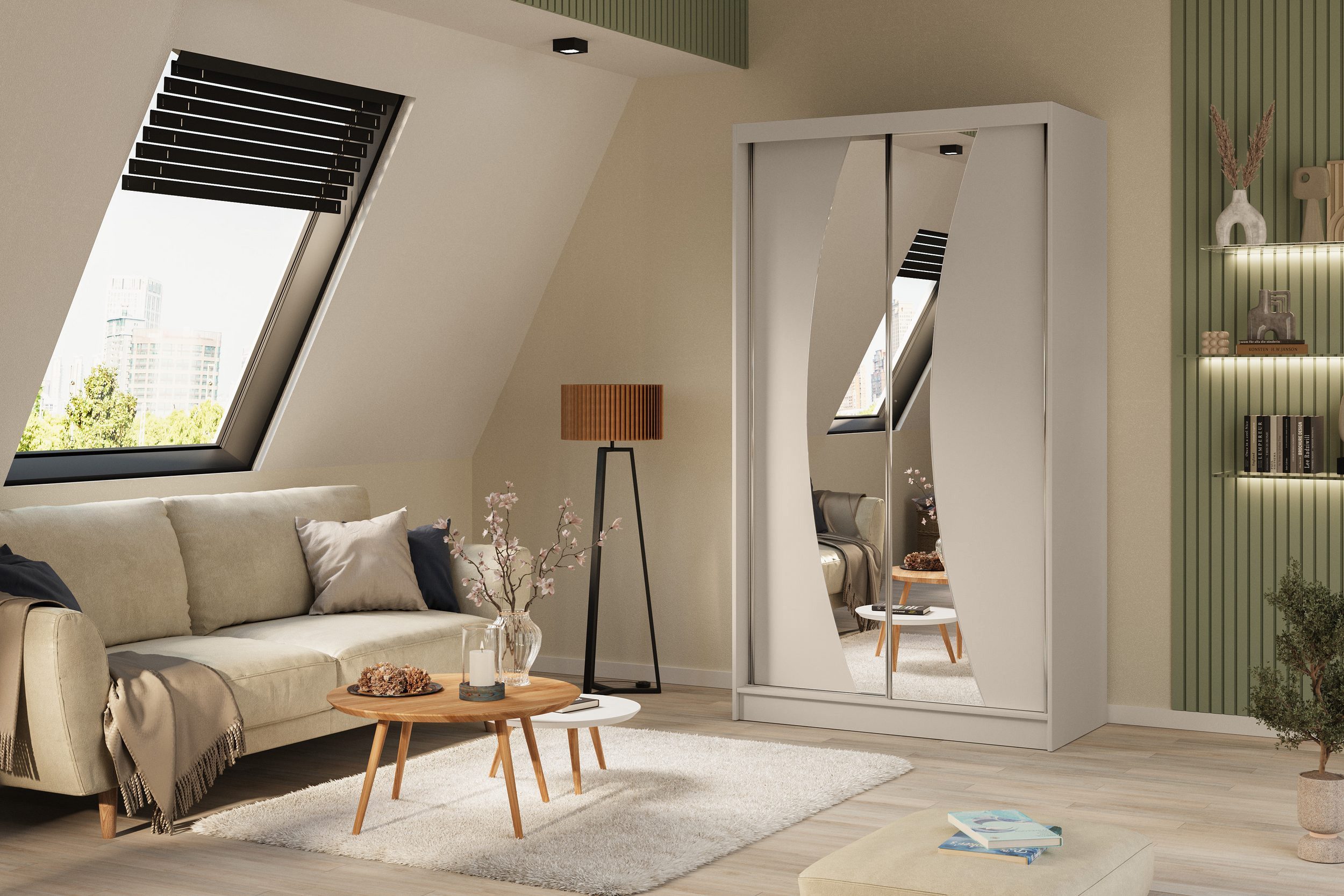 Beautysofa Kleiderschrank Vox (Schrank mi Schiebtüren, günstig online kaufen