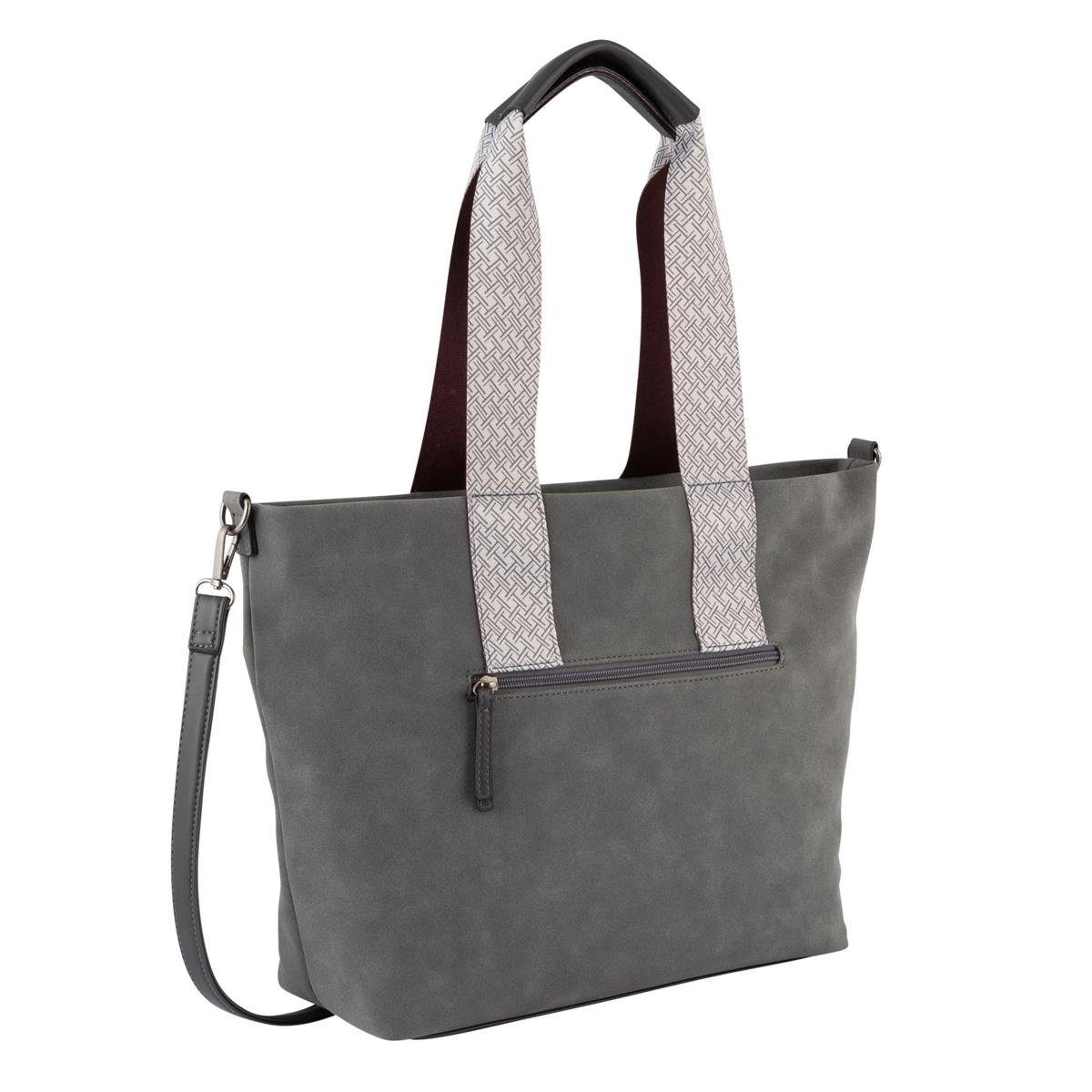 TOM TAILOR Schultertasche TOM TAILOR Shopper CARA Henkeltasche 45x13x30 71 dark grey