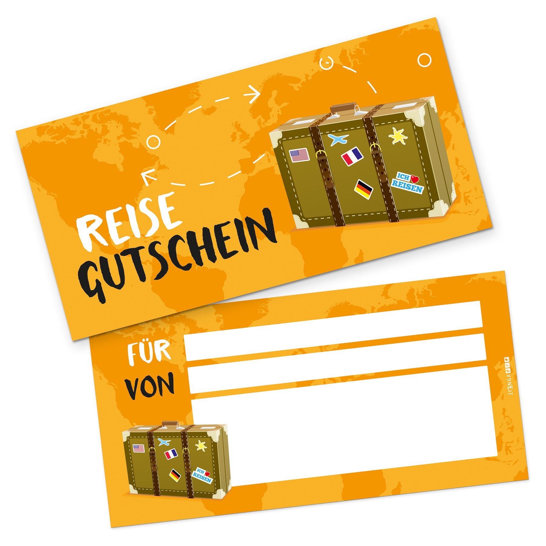 itenga Grußkarten itenga Geschenkgutschein Reise K Gutschein Ausfüllen - zum Reisekoffer