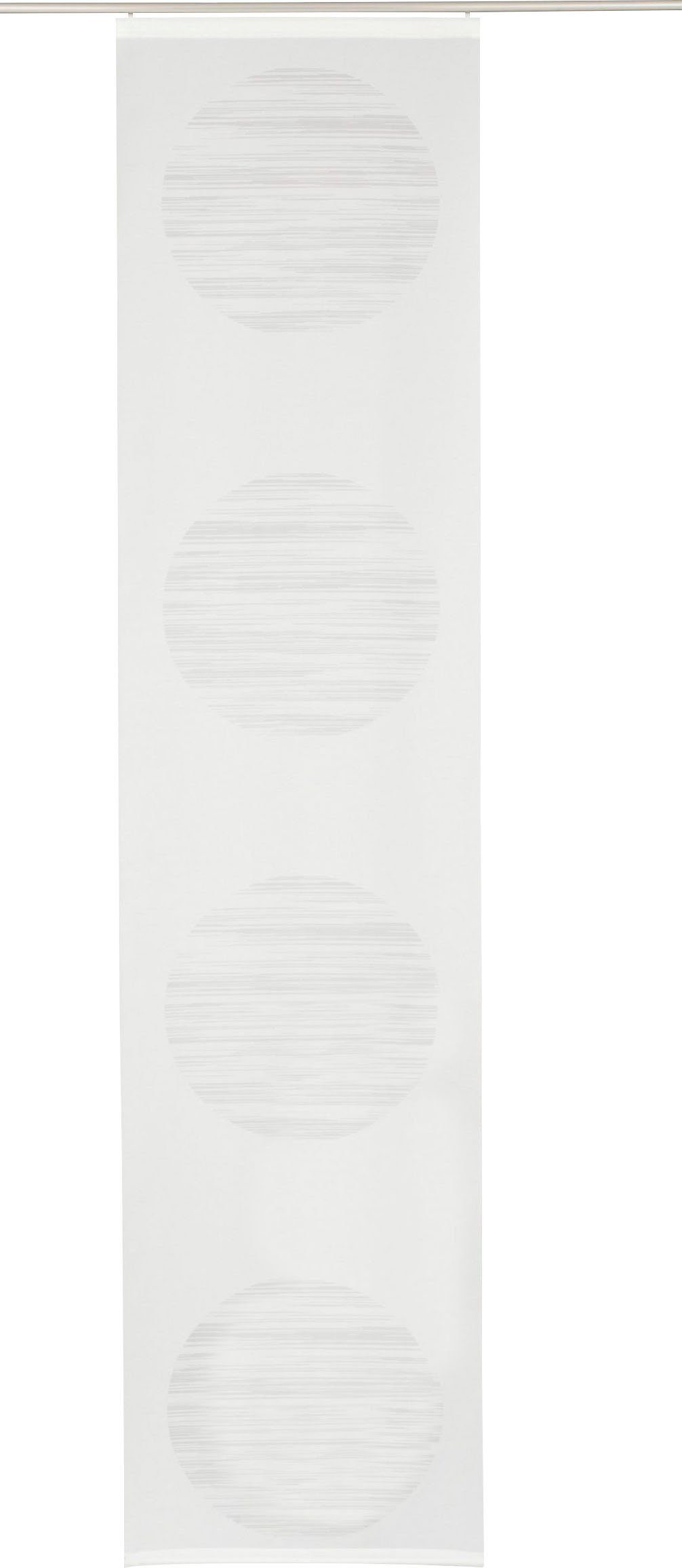 Schiebegardine Padova, Neutex for you!, Klettband (1 St), halbtransparent, Scherli, inkl. Befestigungszubehör, Breite: 57 cm wollweiß
