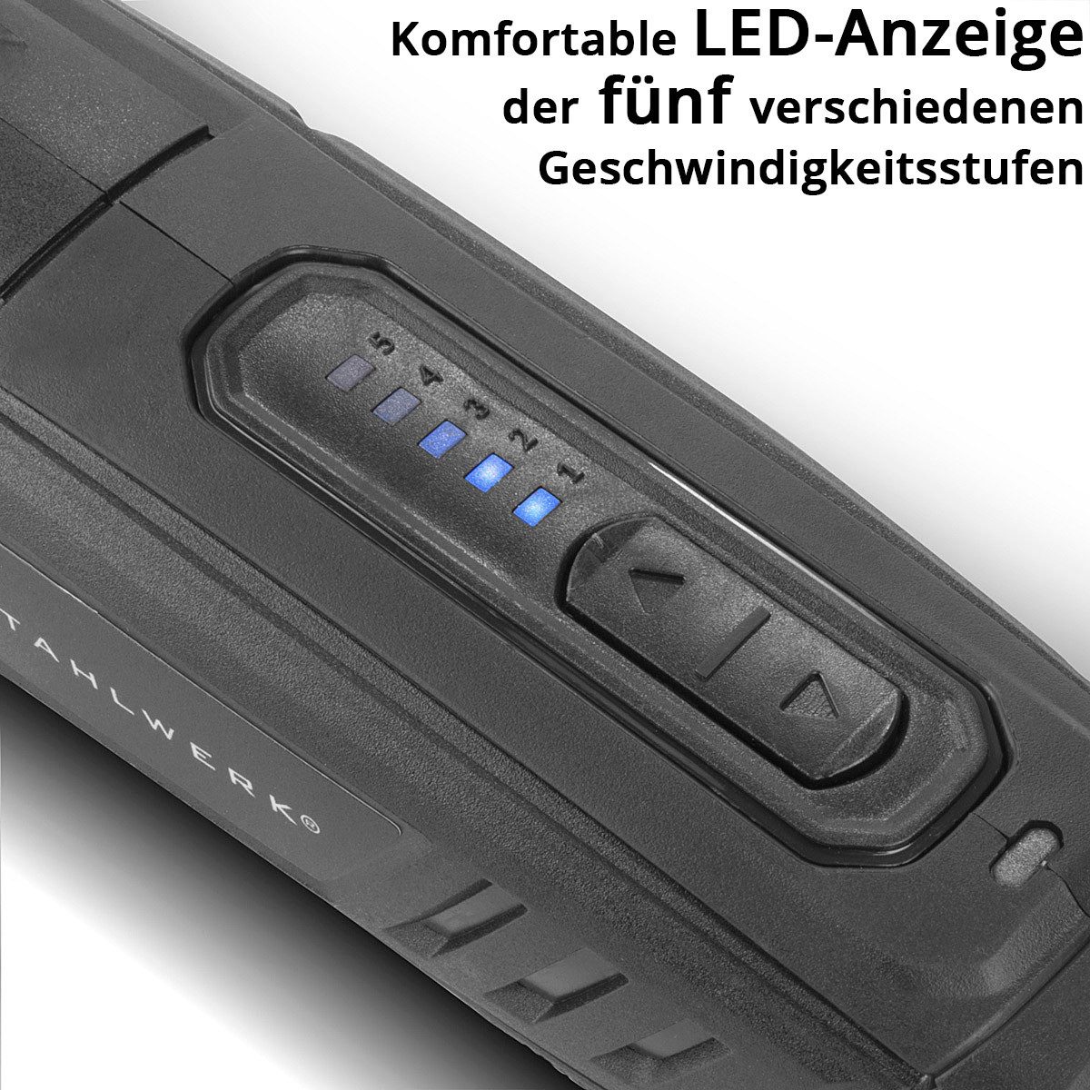 STAHLWERK Akku-Multischleifer Akku Mehrzweckschleifer AMF-80 ST 2.000 mAh, max. 25000 U/min, (Packung, 1 tlg., mit 53-teiligem Zubehör), mit Ladekabel