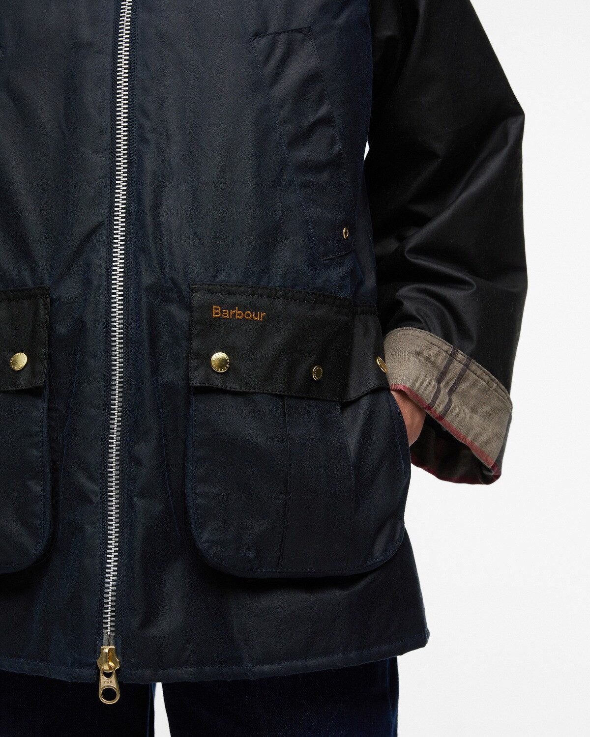 Barbour Outdoorjacke Kurzer Wachsmantel Kettlewell Freizeit