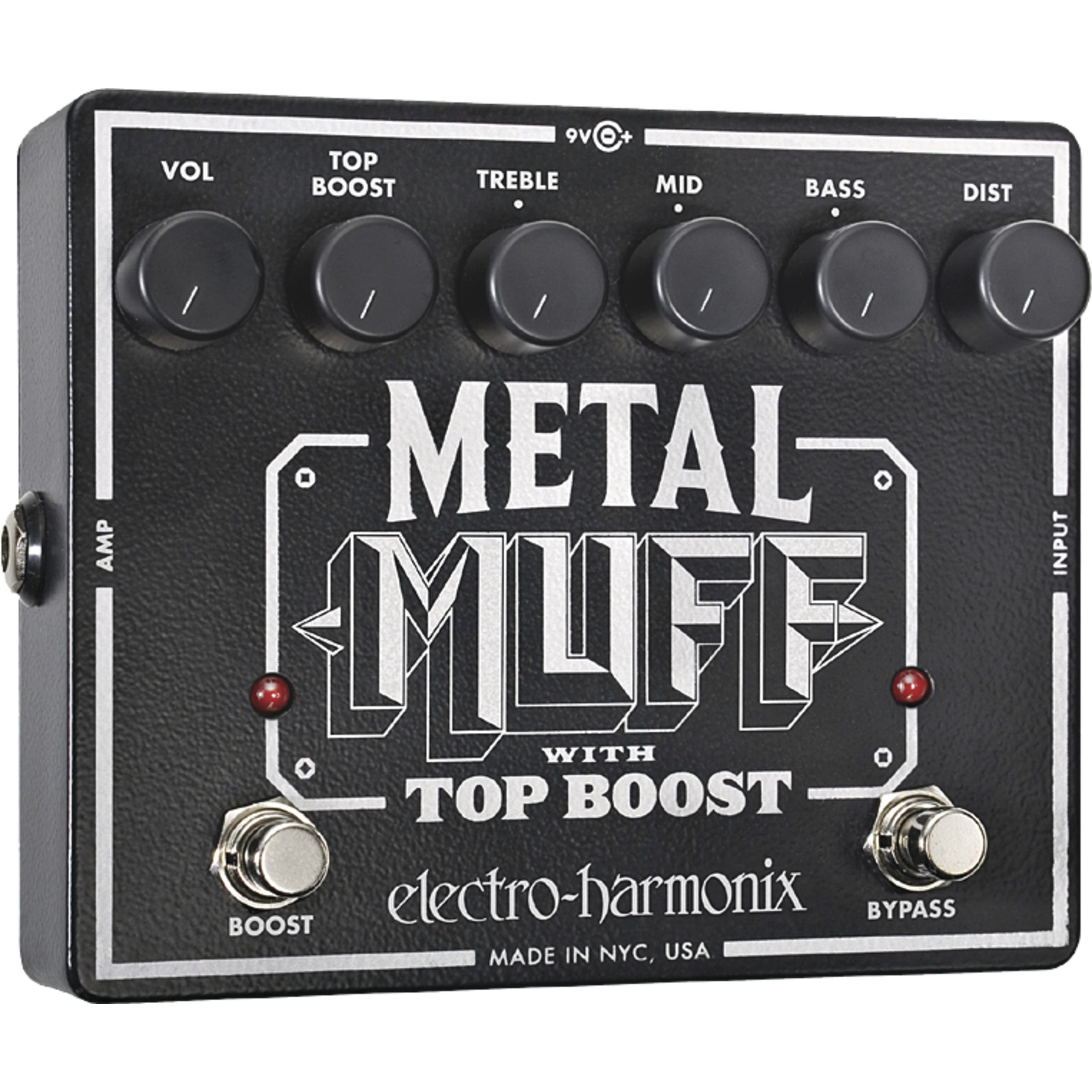 Electro Harmonix Musikinstrumentenpedal, (Effekte, Verzerrer), Metal Muff with Top Boost - Verzerrer für Gitarren