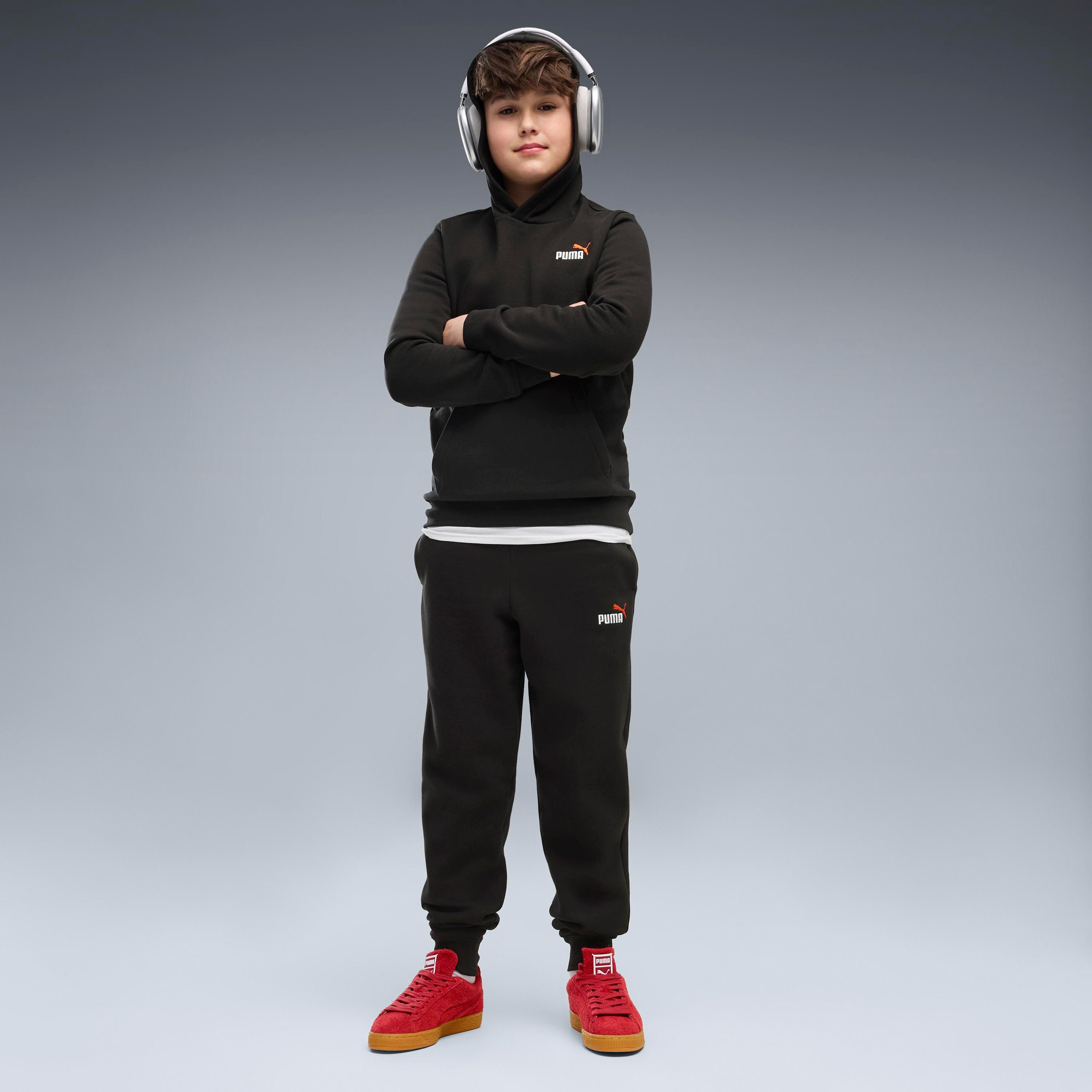 PUMA Trainingshose ESS 2 COLOR NO 1 LOGO SWEATPANTS FL B mit elastischem Bund, mit gerippten Bündchen – Bild 3 von 5