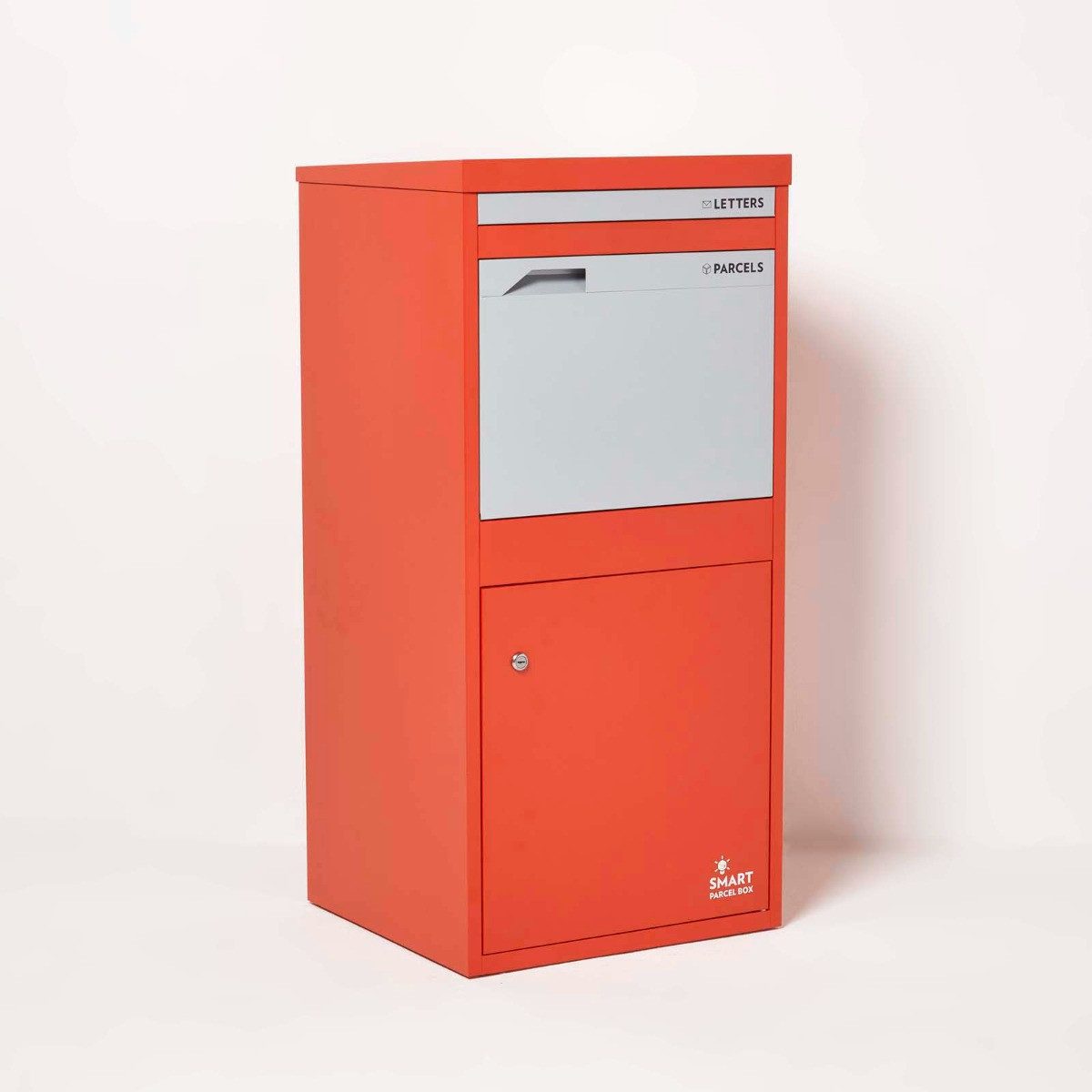 Smart Parcel Box Paketbriefkasten Extra großer Paketbriefkasten, Entnahme hinten & vorne, rot