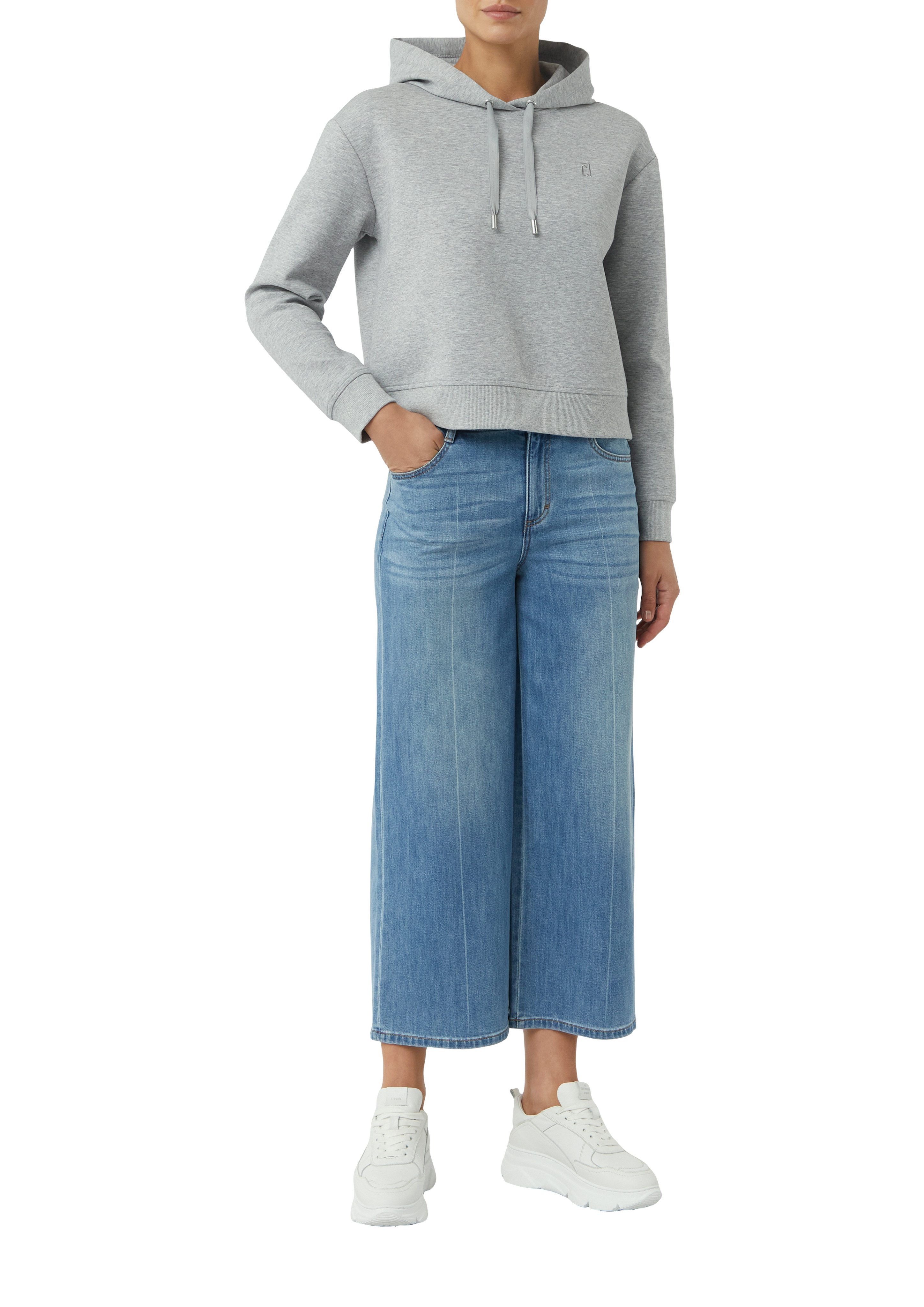 comma casual identity Kapuzensweatshirt cropped, casual, mit Kapuze, Baumwo günstig online kaufen