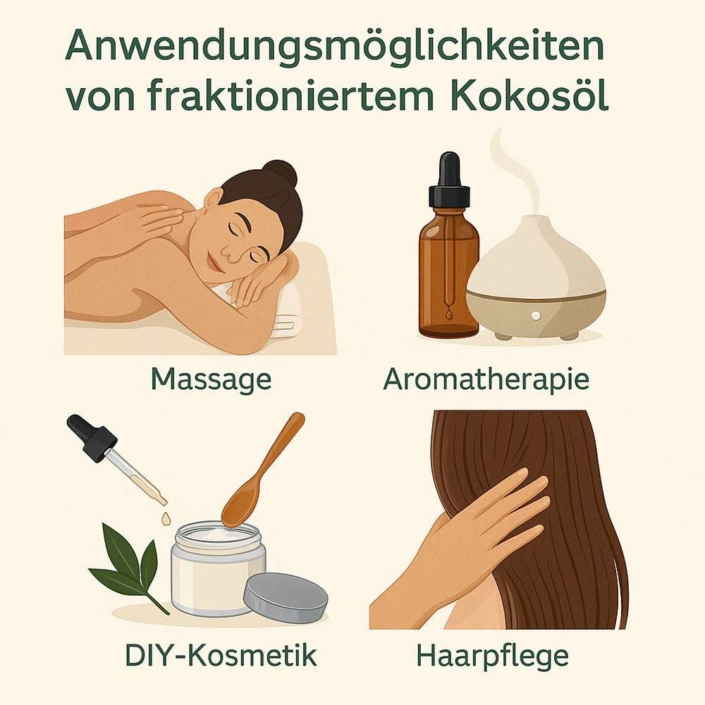 Kitama Körperöl Kokosöl fraktioniert - Neutrales Massageöl für Thai Massage & Wellness