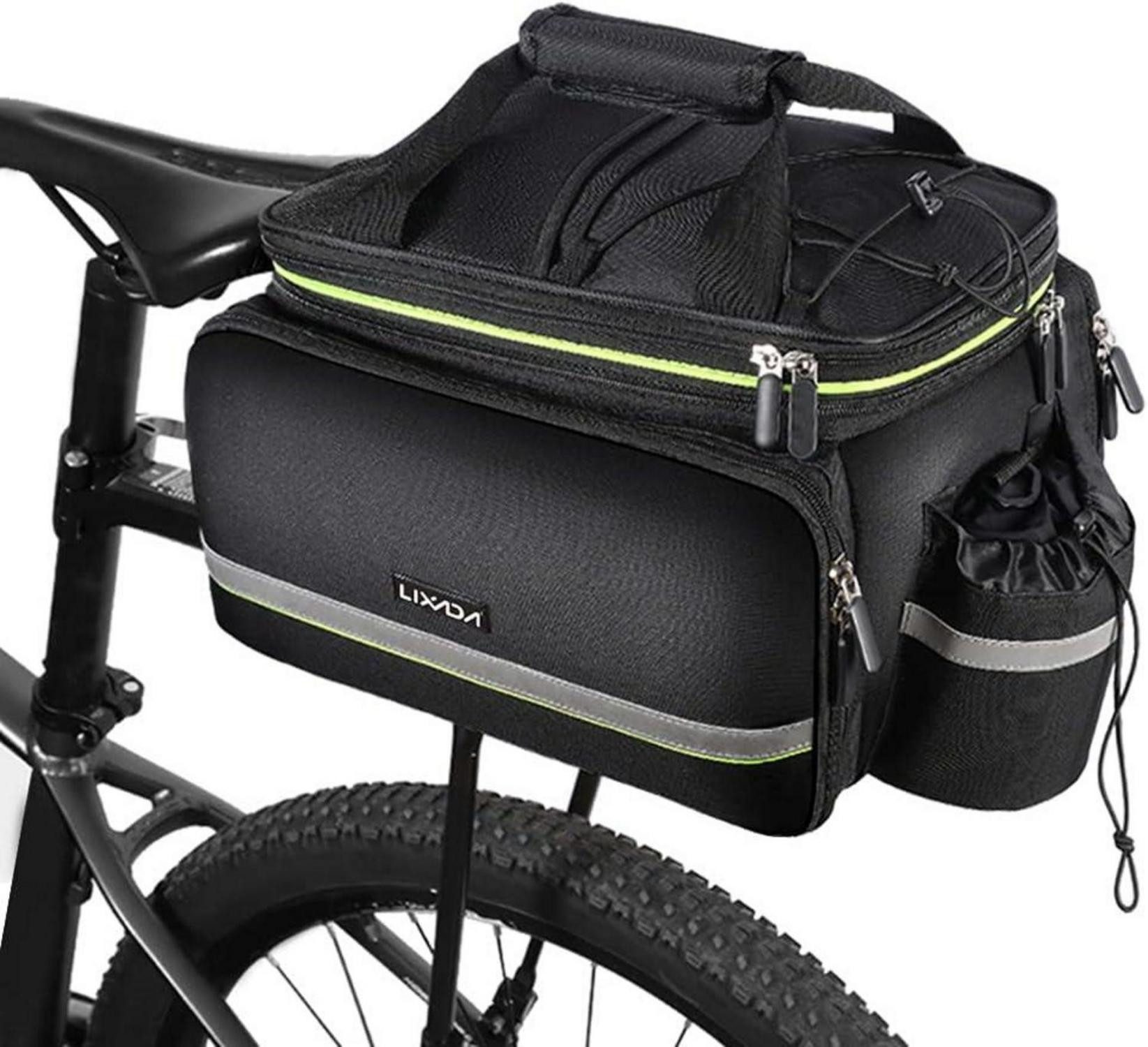 Fahrrad-Gepäckträger Fahrradtasche für Gepäckträger Wasserdicht Schwarz 20-35L 38x26x24cm