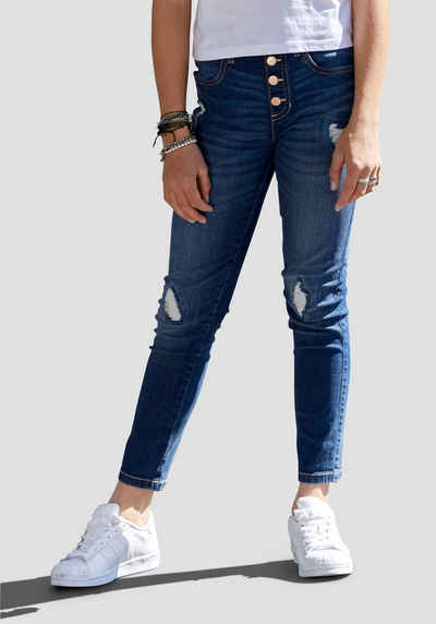Arizona High-waist-Jeans für Девочкам in Schlupfform