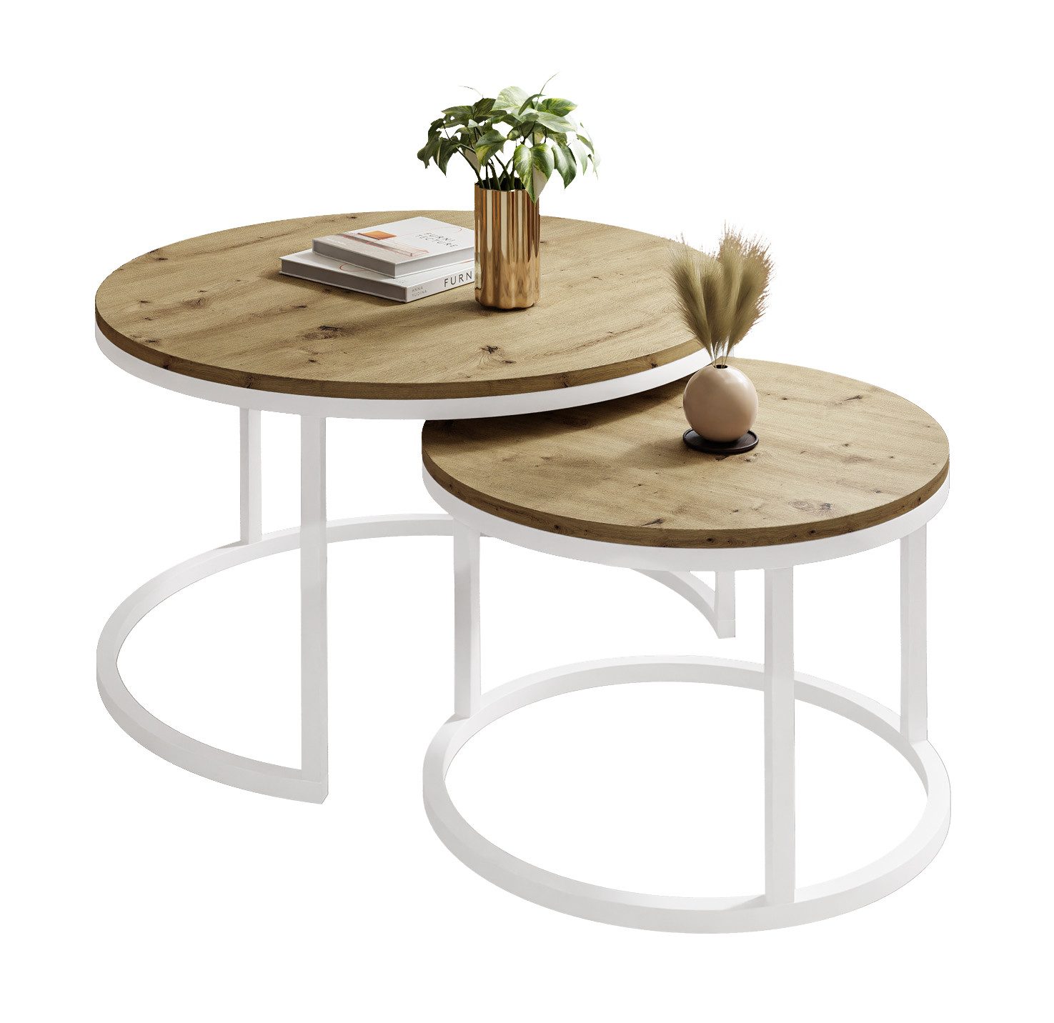 Lookway Couchtisch CIRI 2in1 LOFT Runder günstig online kaufen