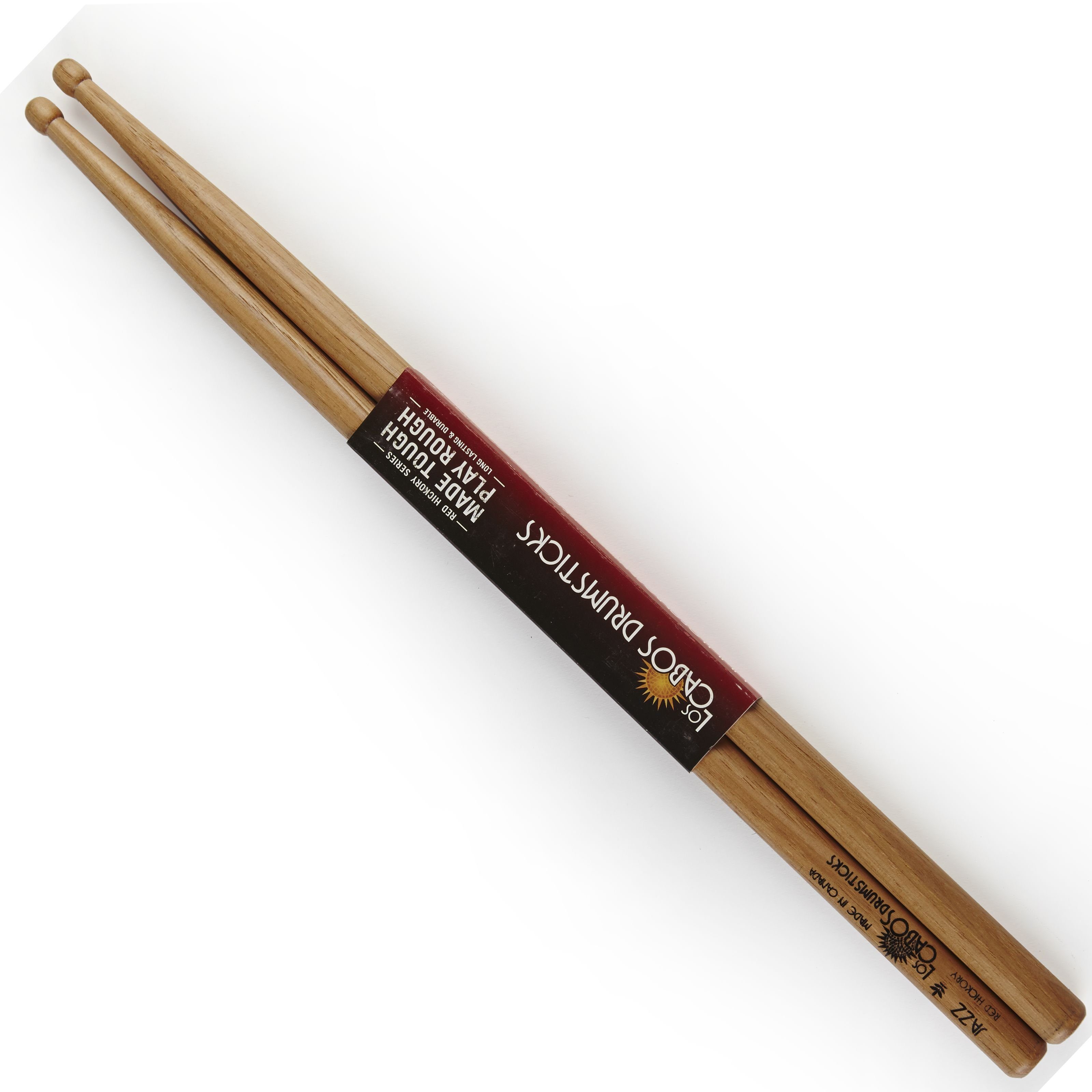 Los Cabos Drumsticks (Jazz Red Hickory Sticks Wood Tip, Sticks, Beater und Mallets, Drumsticks Holztip), Jazz Red Hickory Sticks, Wood Tip - Drumsticks