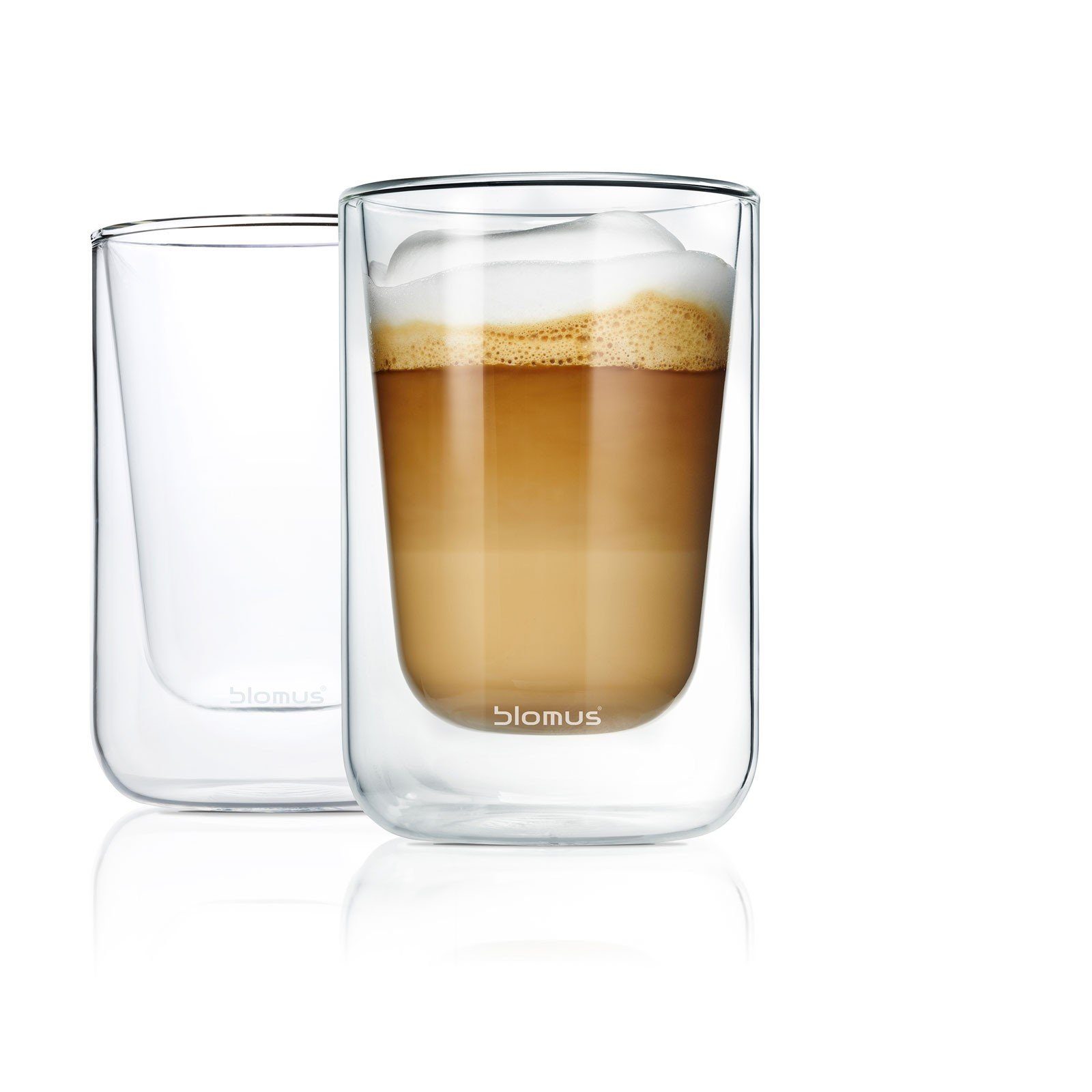 blomus Thermoglas Thermo Cappuccinogläser NERO 2 Stück, Glas, blomus Thermo Cappuccinogläser NERO 2 Stück