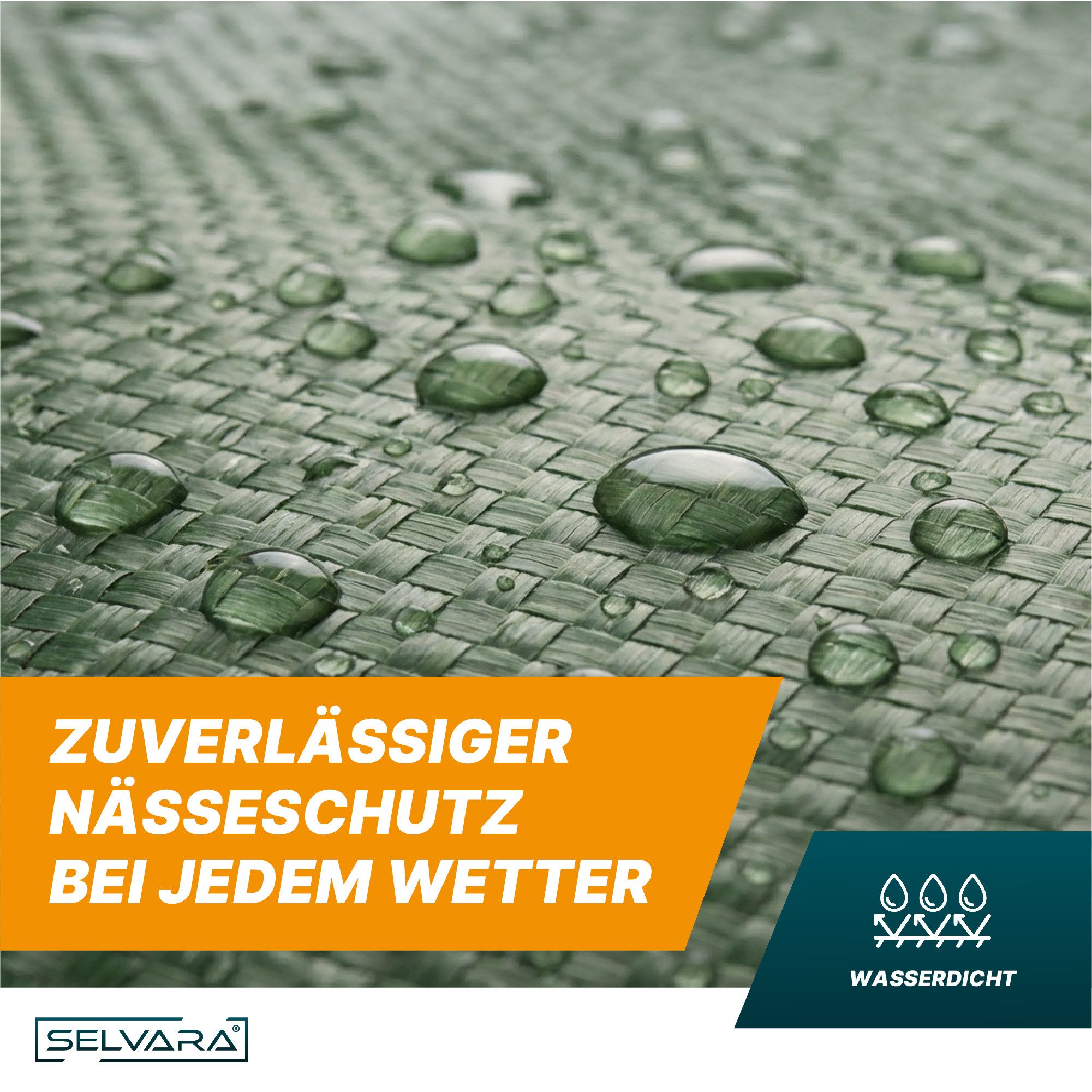 SELVARA Schutzplane Abdeckplane 140g/m² weiß mit Ösen, Gewebeplane wasserdicht, reißfest, Plane UV-stabilisiert in vielen verschiedenen Farben & Größen – Bild 4 von 5