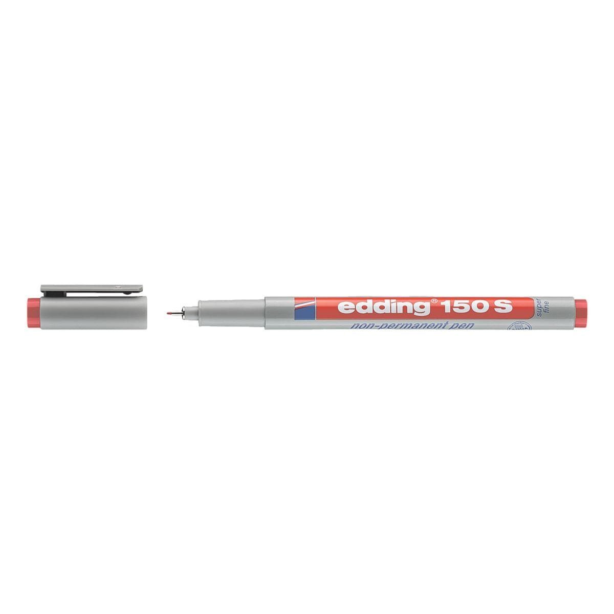 Folienstift (4-tlg), non-permanenter e-150 Tinte edding mit S,