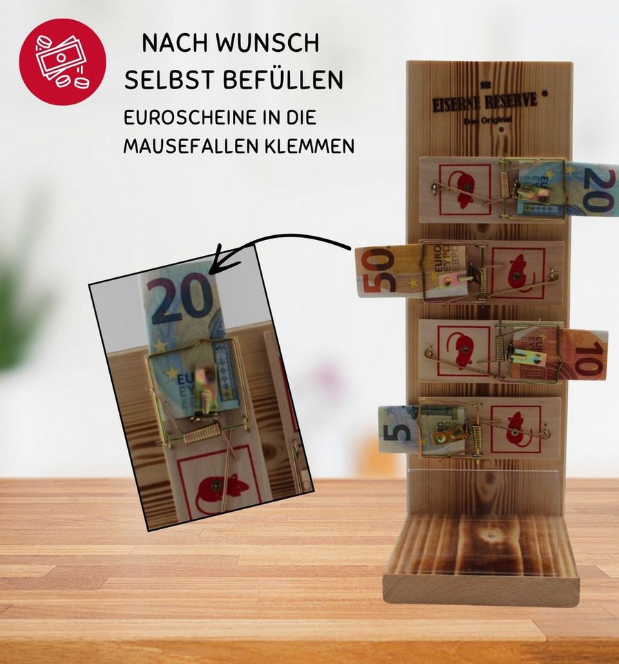 Thumbnail - Eiserne Reserve® Geschenkbox Alles Gute zur Porzellanhochzeit - Eiserne Reserve Mausefalle Geldgesc
