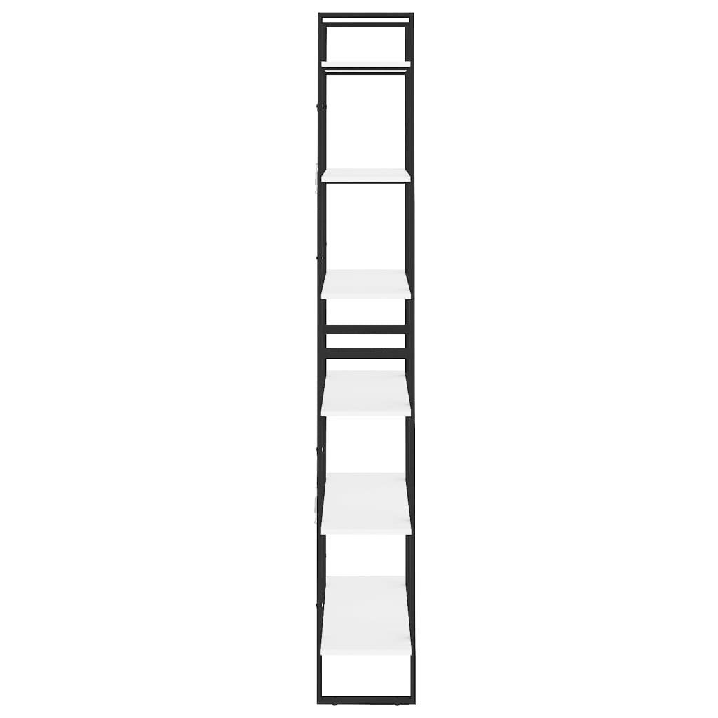 LxBxH: Bücherregal 3007031, möbelando 30x80x210 aus in Weiß Holzwerkstoff, cm, Metall