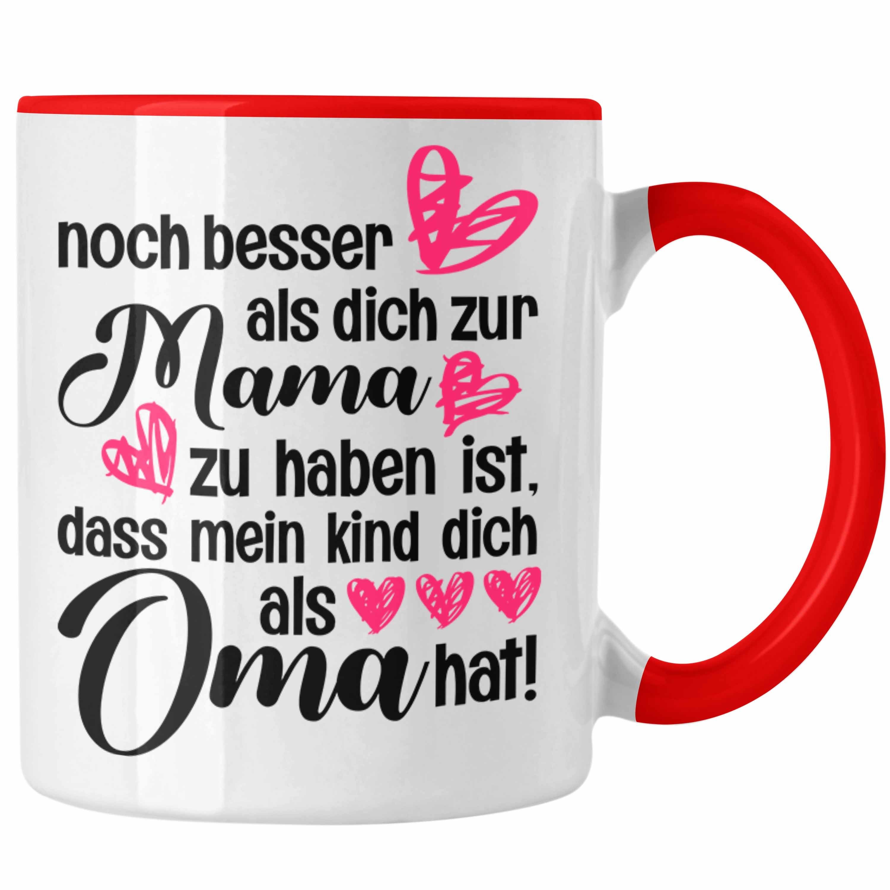 Trendation Tasse Trendation - Mutter Geschenk Tasse Muttertag Mama Oma Kaffeetasse Süßer Spruch Geschenkidee Rot