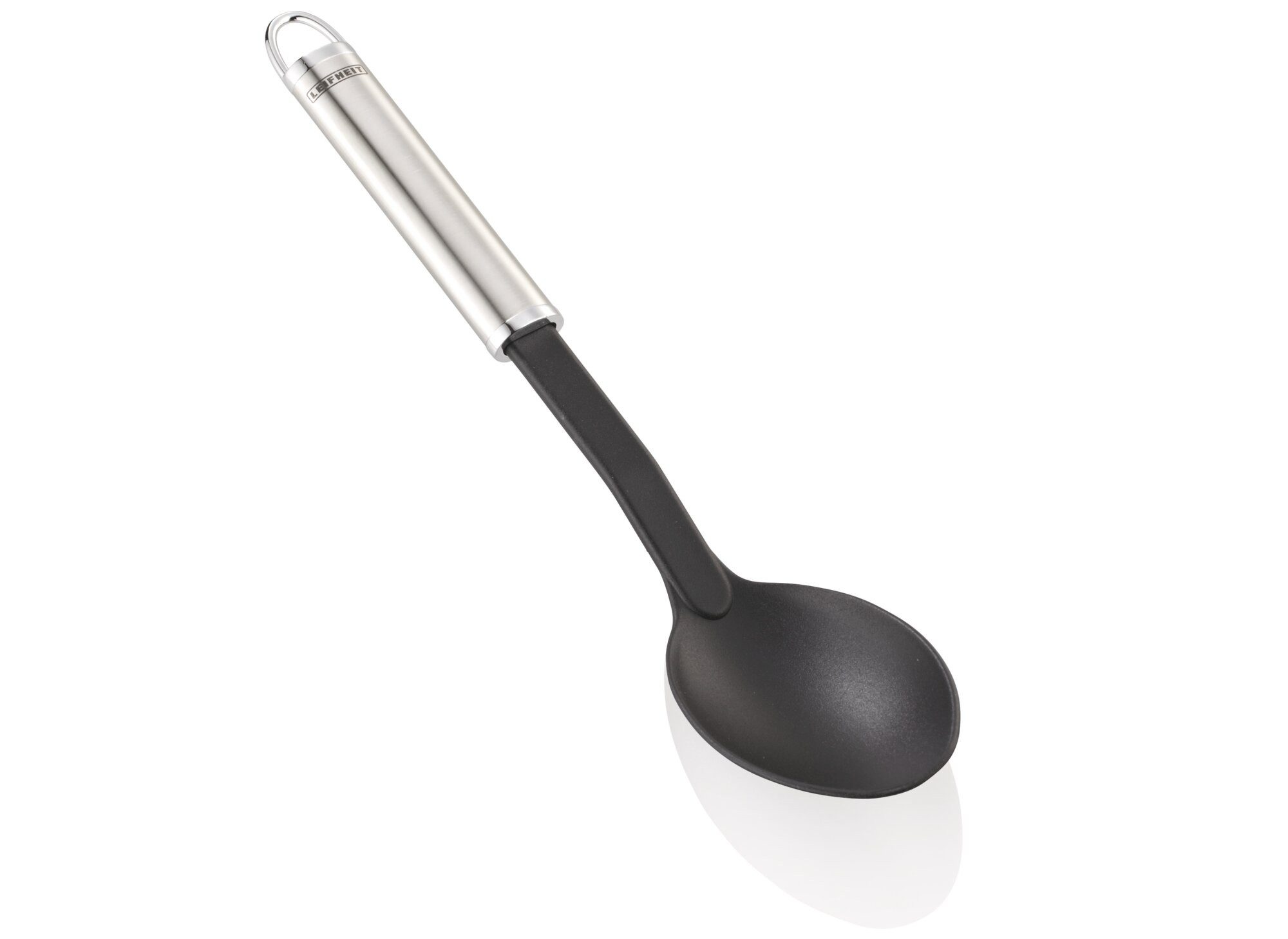 Leifheit Servierlöffel Gemüselöffel Nylon, Edelstahl, hitzebeständiges Nylon bis 160°C, Aufhängeöse