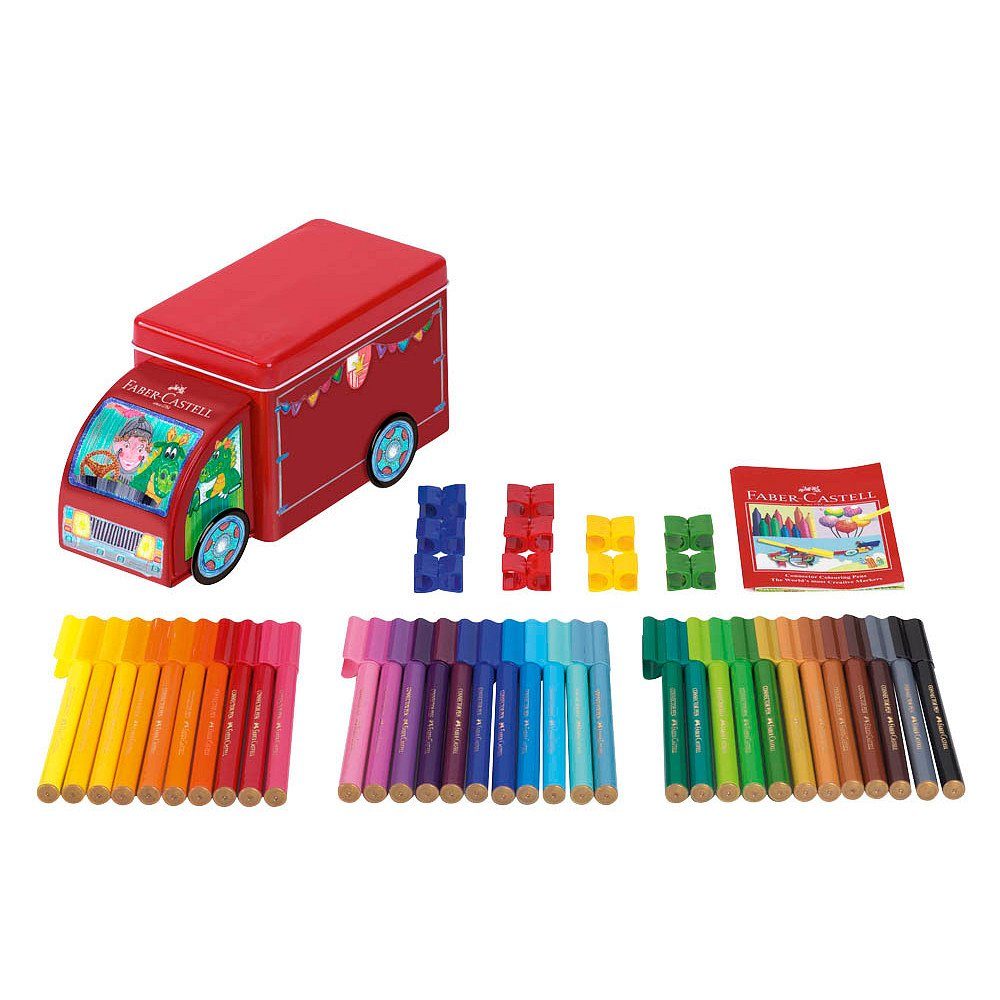 Faber-Castell Filzstift 33 Filzstifte CONNECTOR in einen Truck