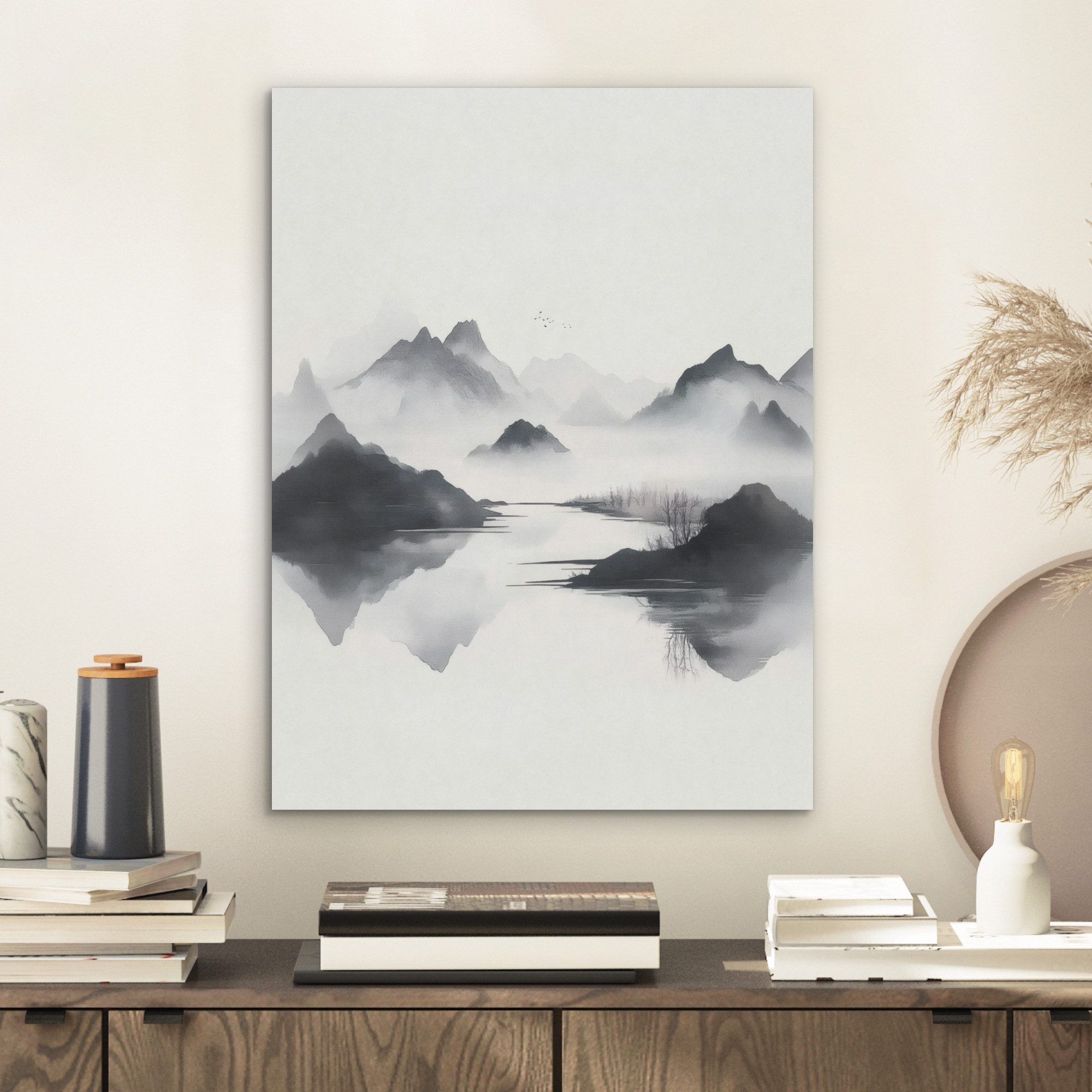 MuchoWow Gemälde Berge - Neblig - günstig online kaufen