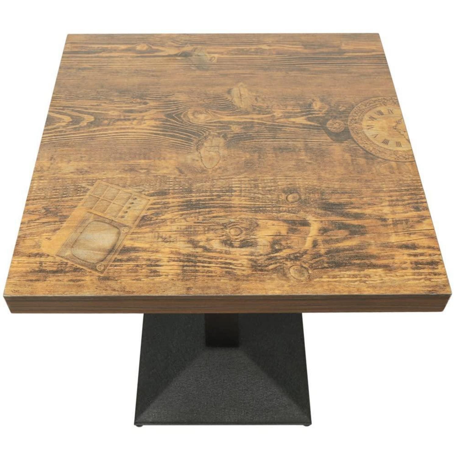 LuxusKollektion Bartisch Esstisch Quadratisch Eiche Metall 60x60cm (1-St)